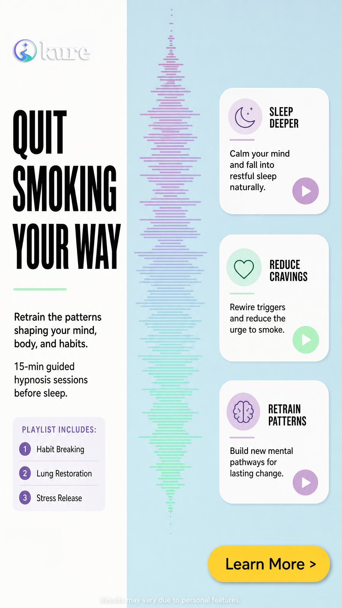 Hypnosis to Stop Smoking Facebook ad