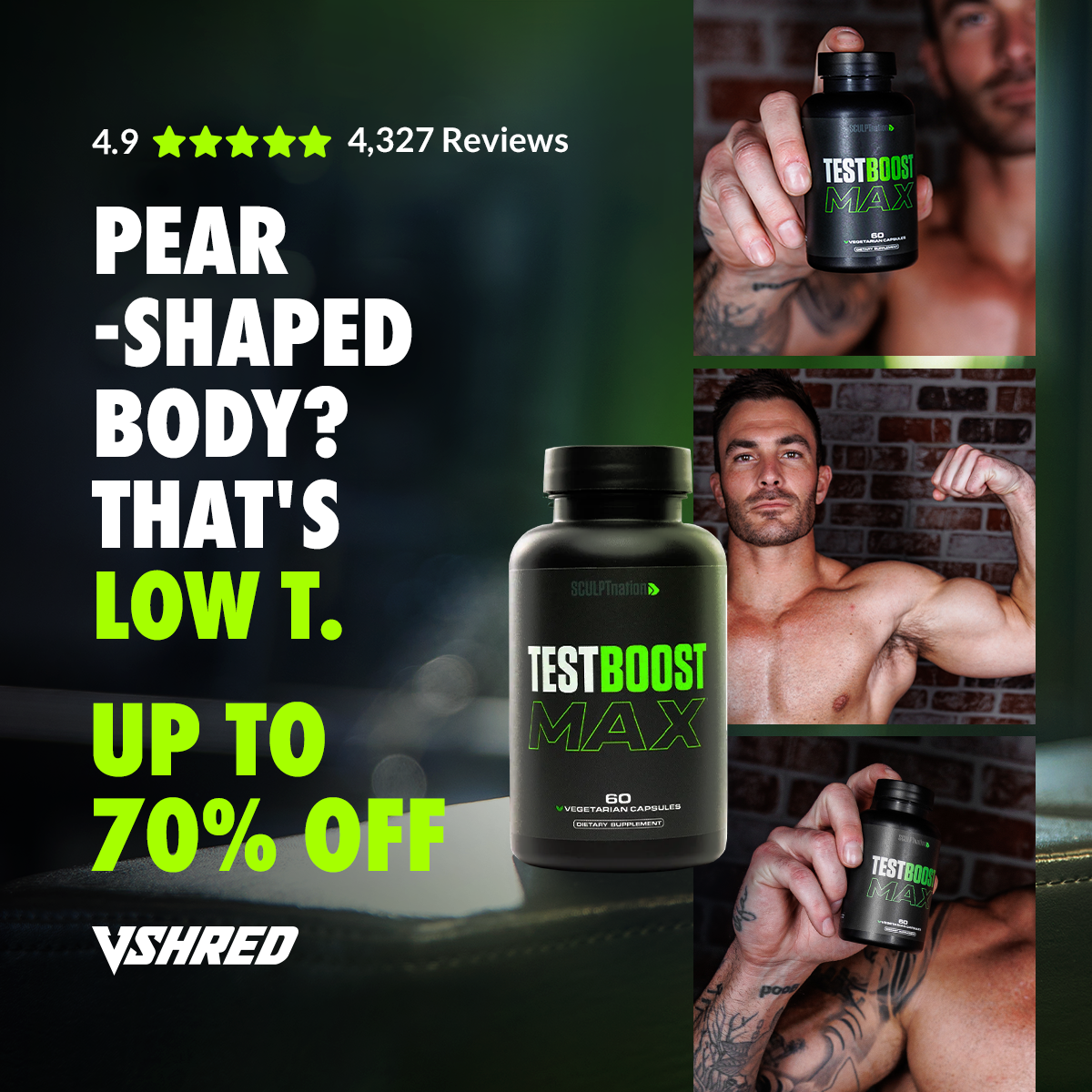 V Shred Nutrition Facebook ad
