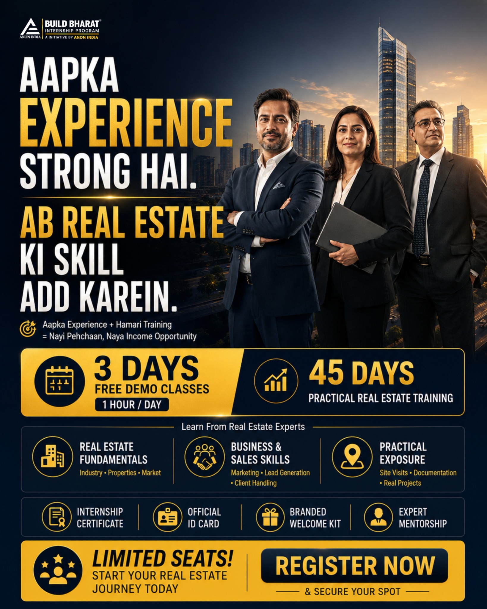 Anon India Facebook ad: Turn Your Experience Into a New Opportunity