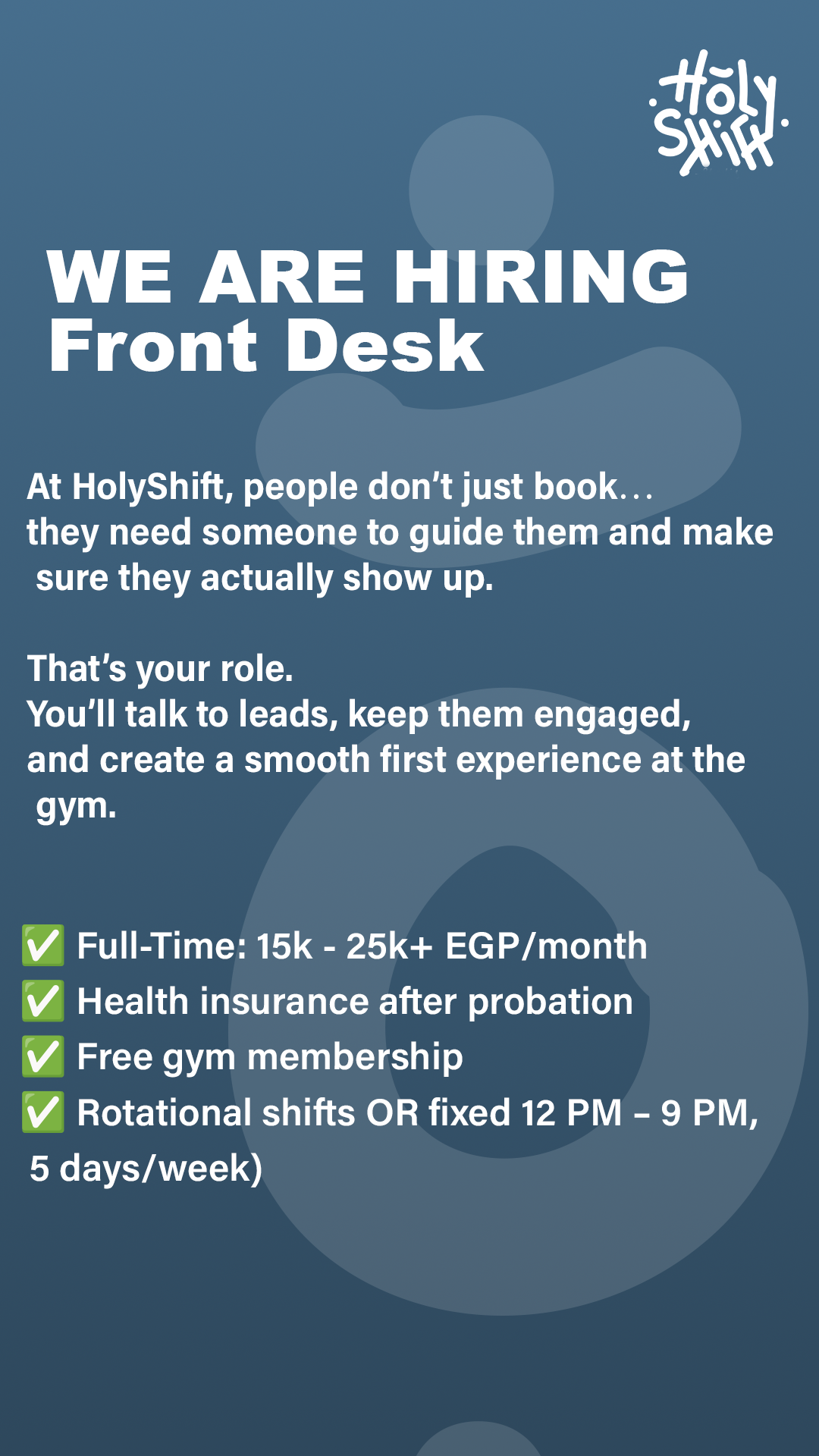 HolyShift Studios Facebook ad: Front Desk, Holyshift