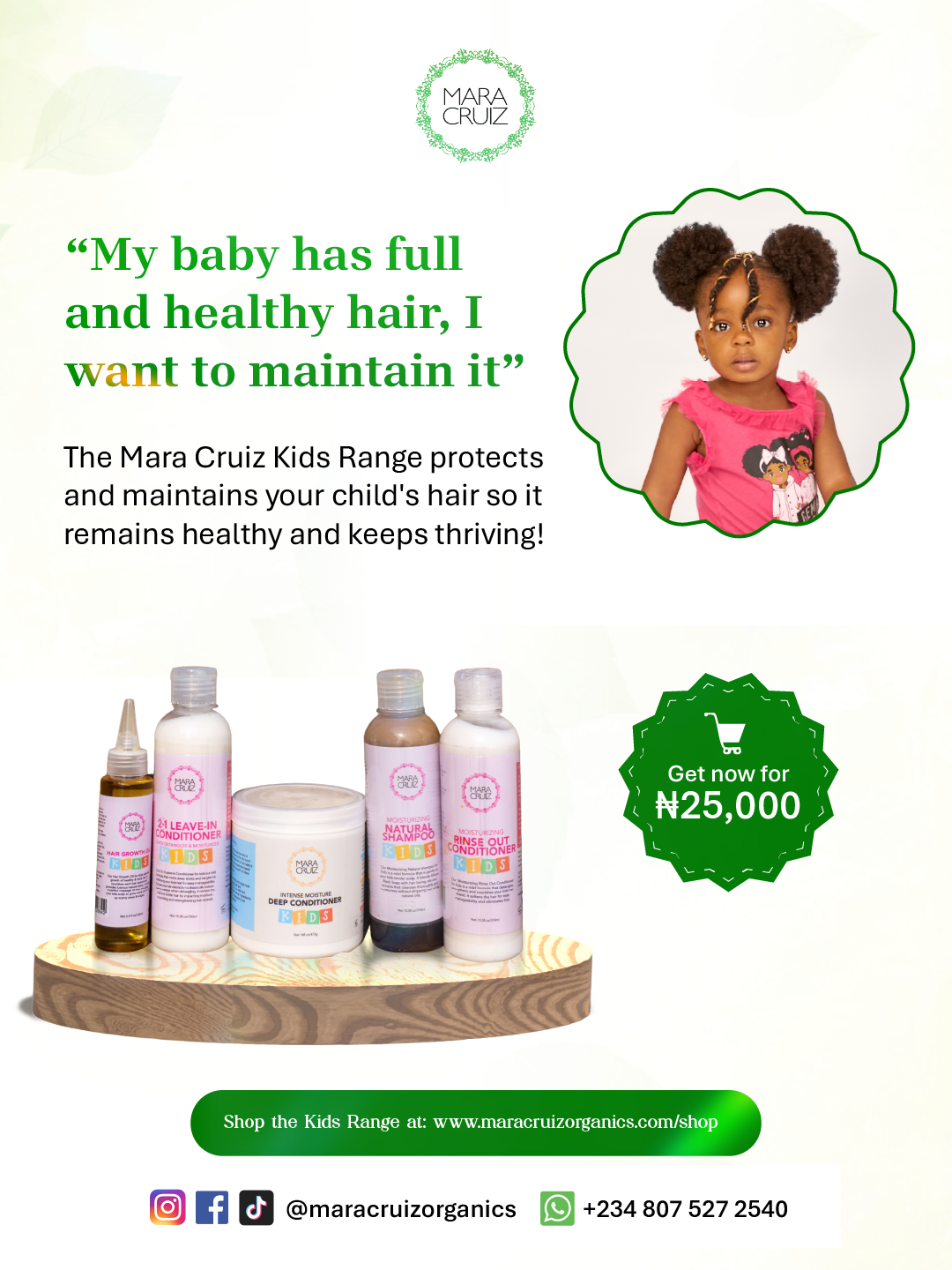 Mara Cruiz Organics Facebook ad
