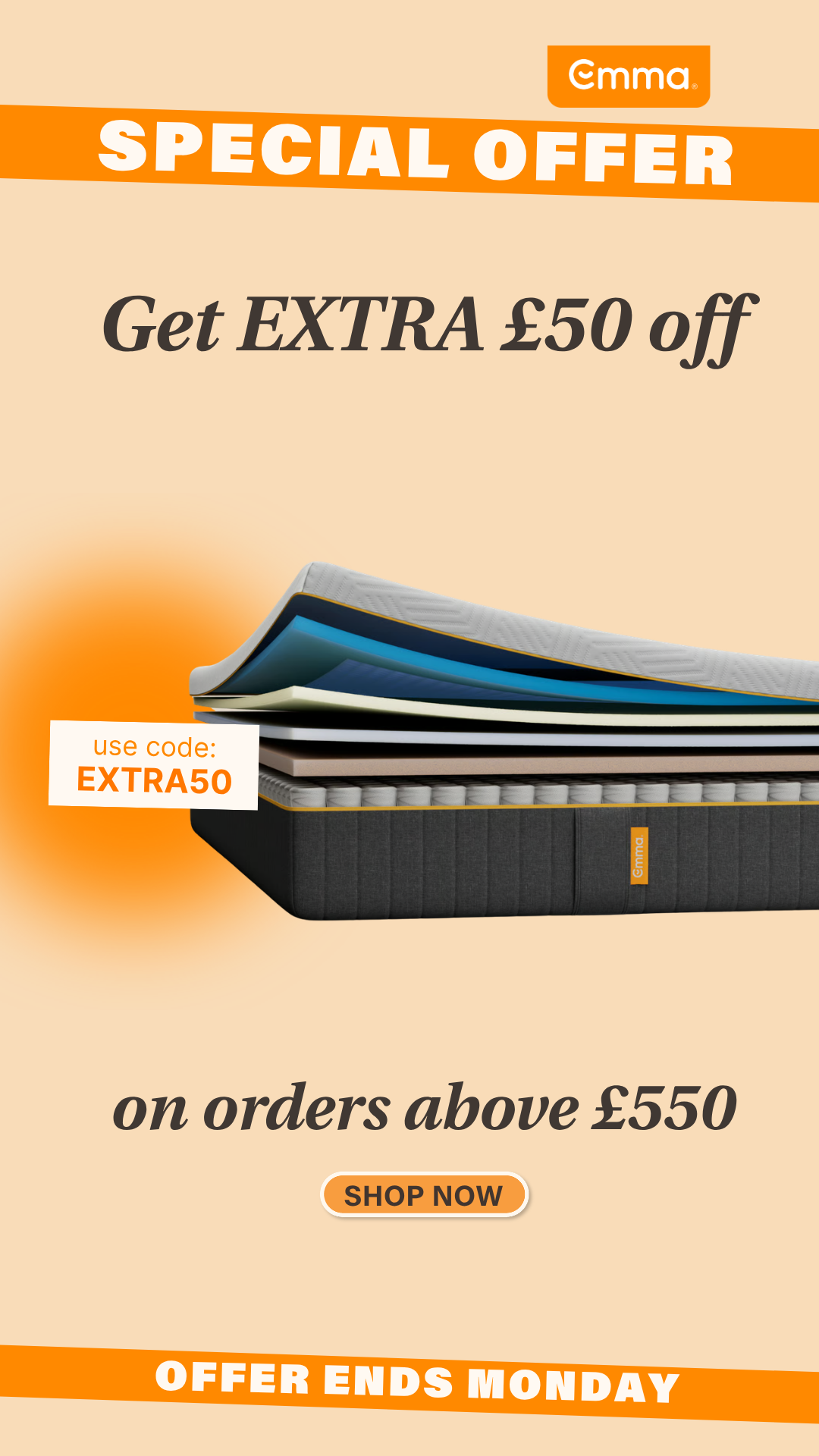 Emma Sleep UK Facebook ad