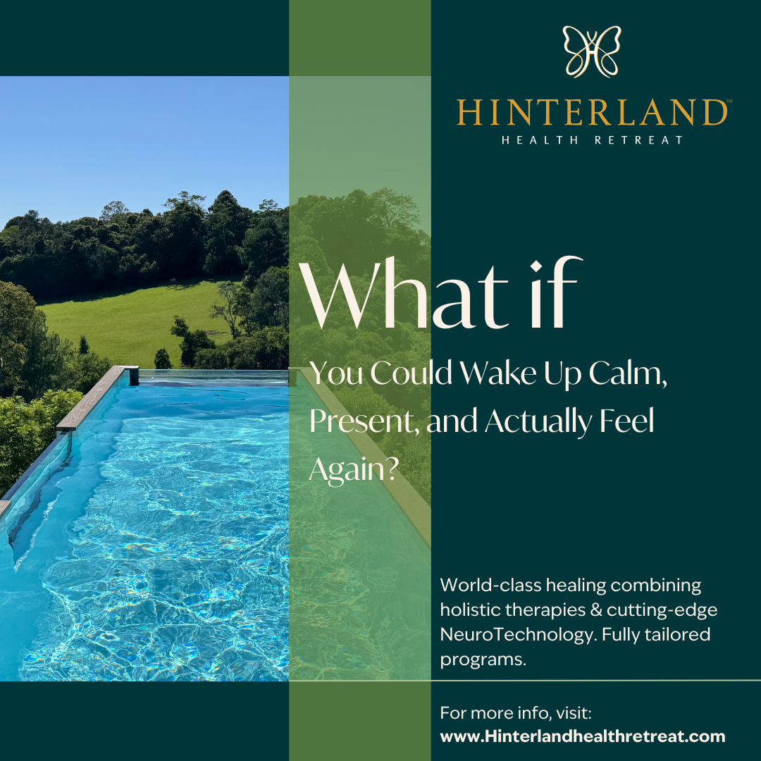 Hinterland Health Retreat Facebook ad from Aug 9, 2026