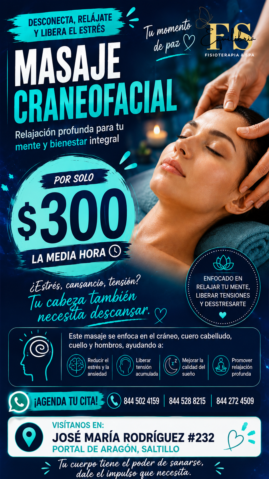Equilibria Fisioterapia & Spa Facebook ad from Aug 4, 2026