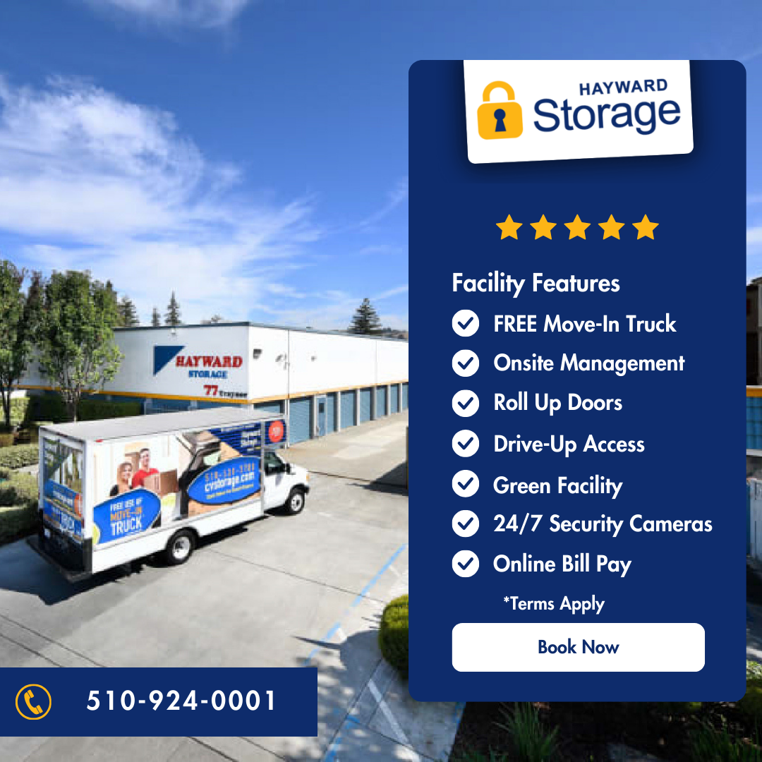Hayward Storage Facebook ad: Secure Your $1 Move-In Deal!*
