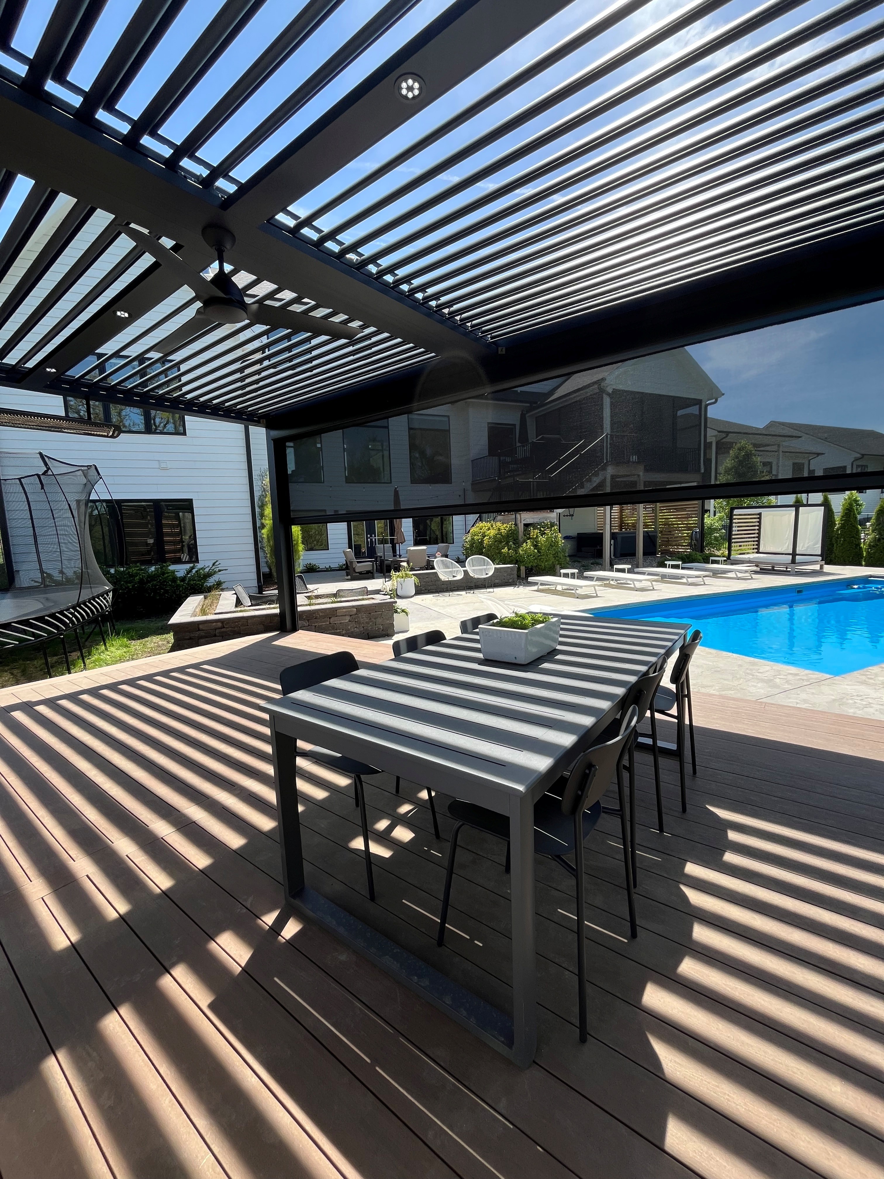 Paramount Pergolas Facebook ad: Transform your outdoor living space with a StruXure…