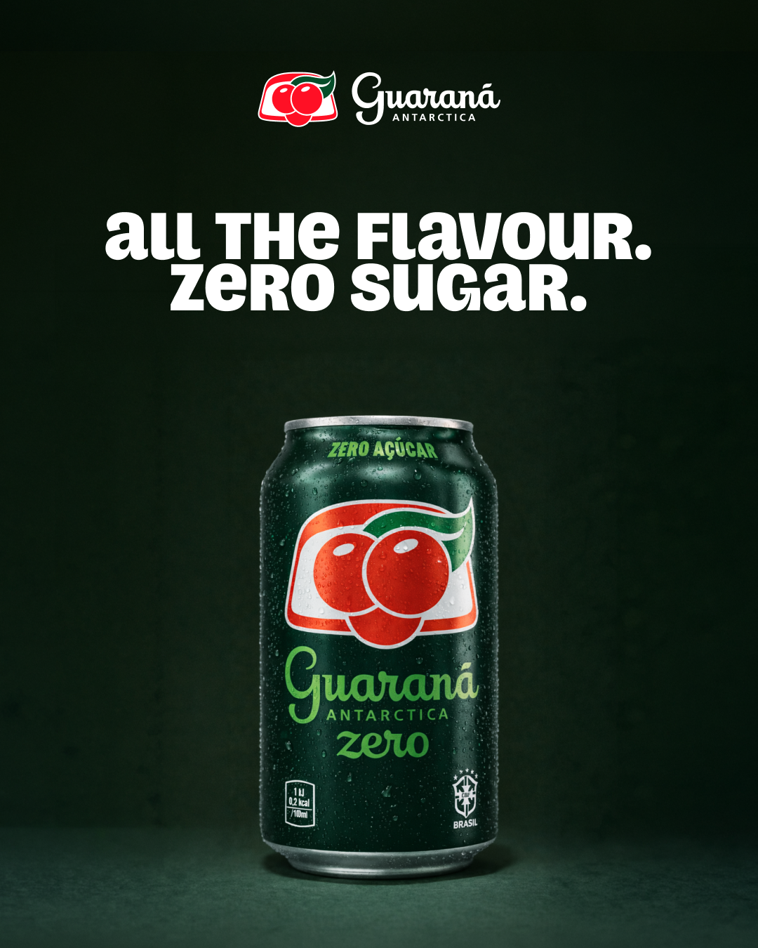 Guaraná Antarctica Europe Facebook ad: Craving a refreshing sparkling fizz without the sugar?