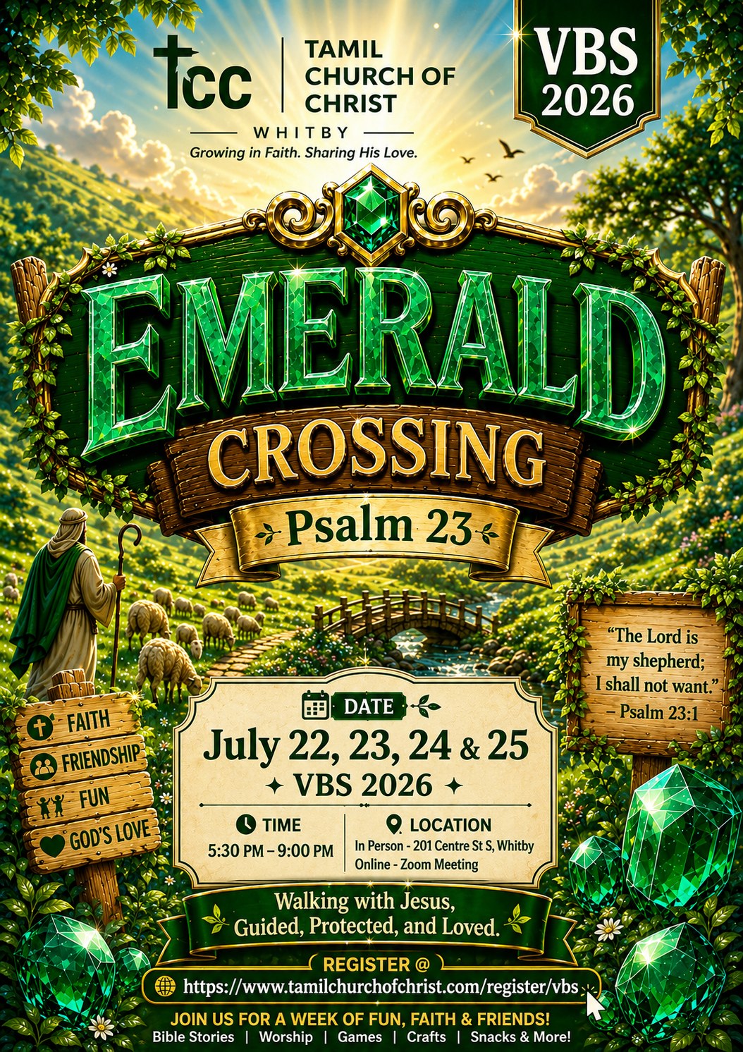 Tamil Church of Christ Facebook ad: FREE VBS 2026, Register Your Kids Today!