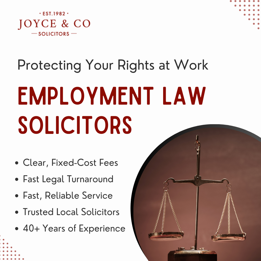 Joyce & Co Solicitors Facebook ad: Unfair Dismissal or Redundancy? Get Expert Help
