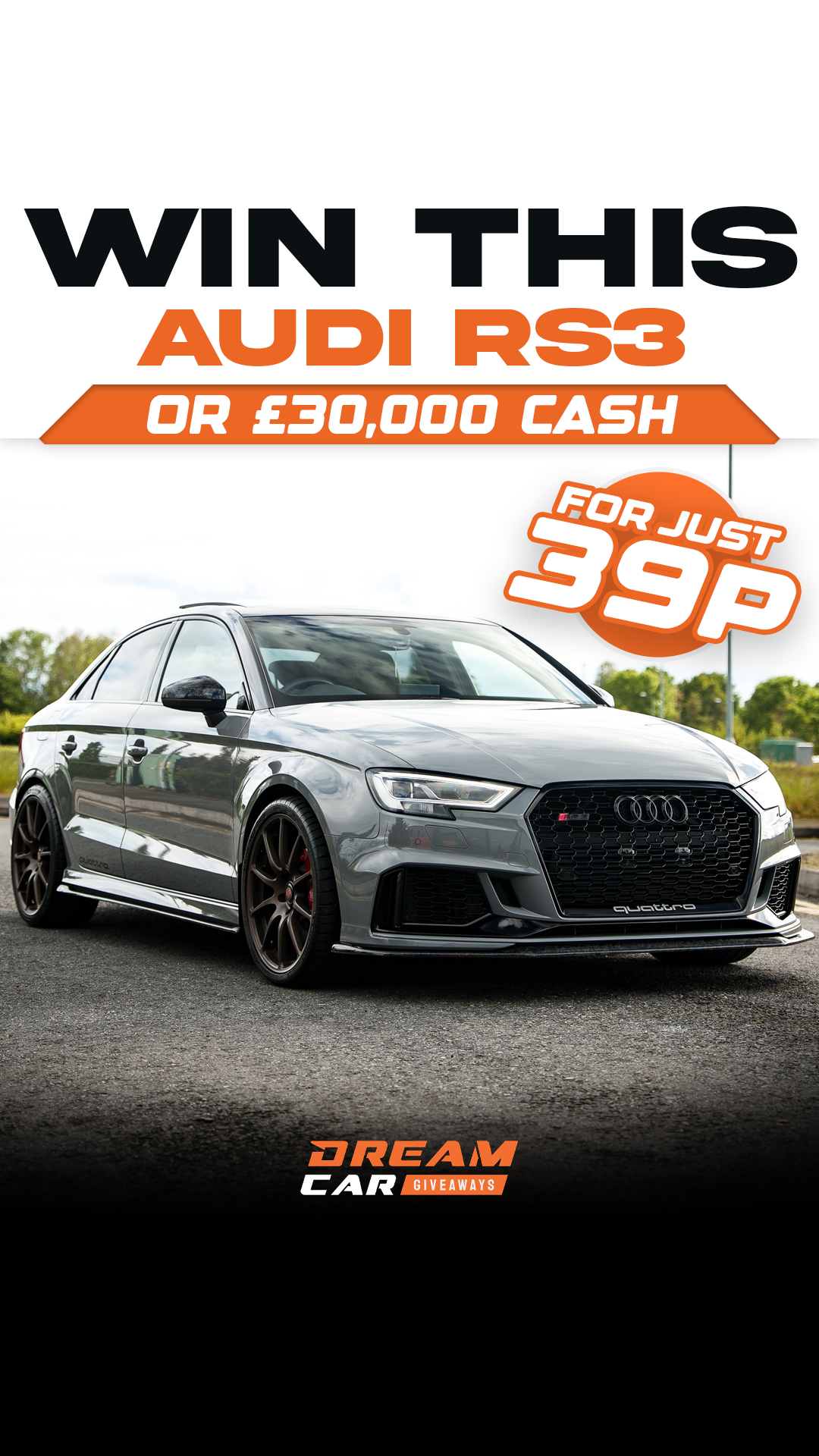 Dream Car Giveaways Facebook ad