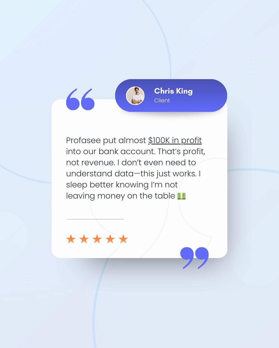 Profasee Facebook ad: Maximize Amazon Profits with AI