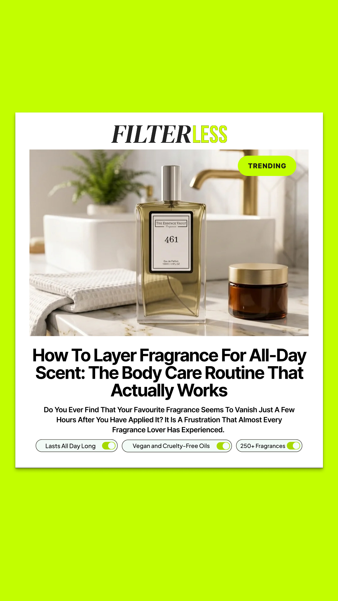 The Essence Vault Facebook ad
