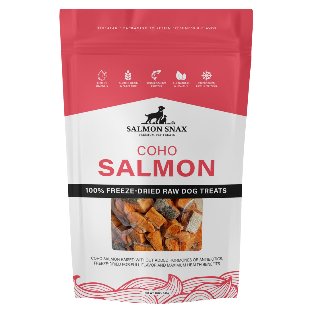 Snif-Snax Facebook ad: Real ingredients. From salmon fillets to crunchy bites…