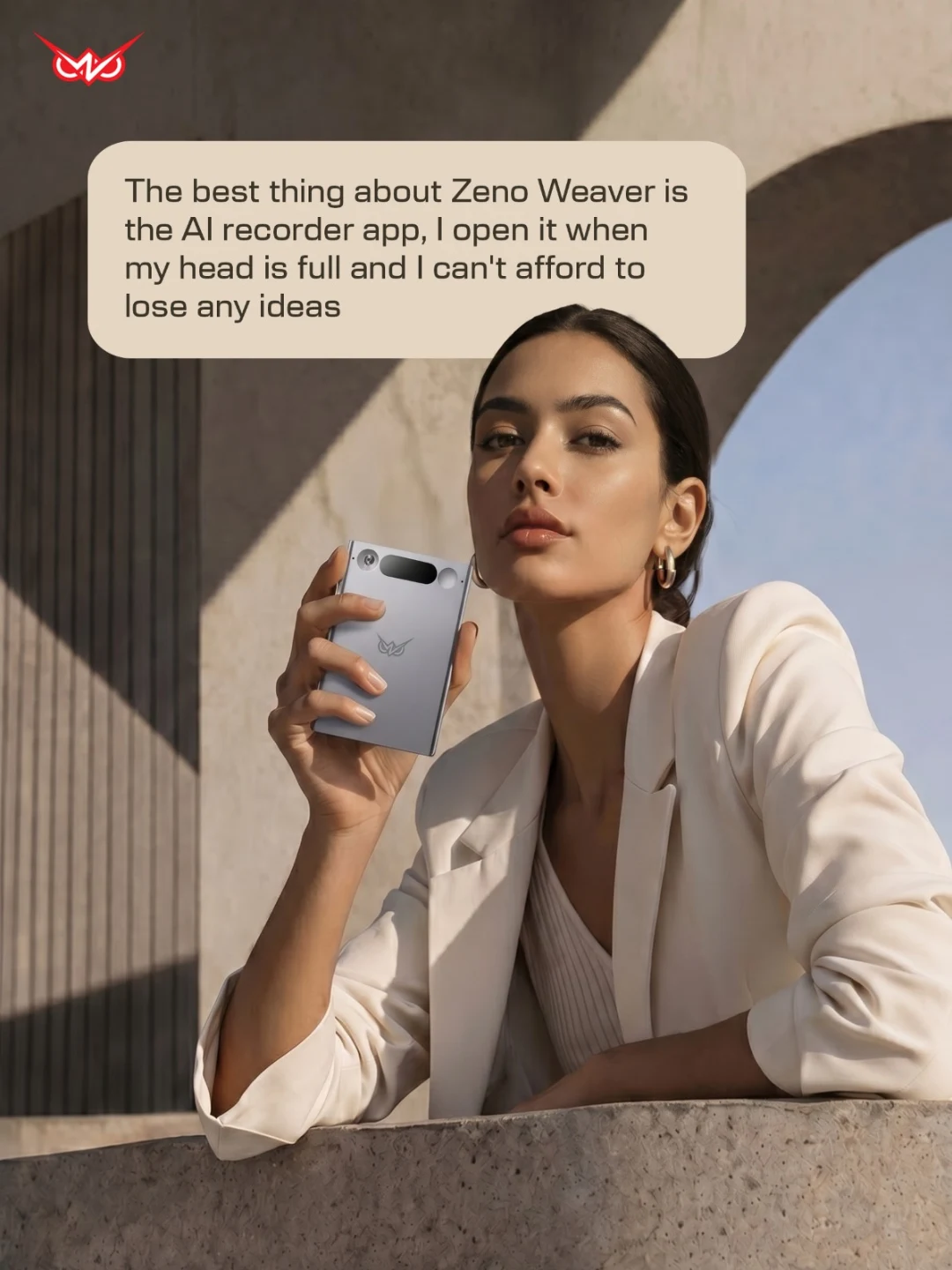 Zeno Facebook ad: Zeno AI Weaver Pro Voice Recorder, 80-Language AI…