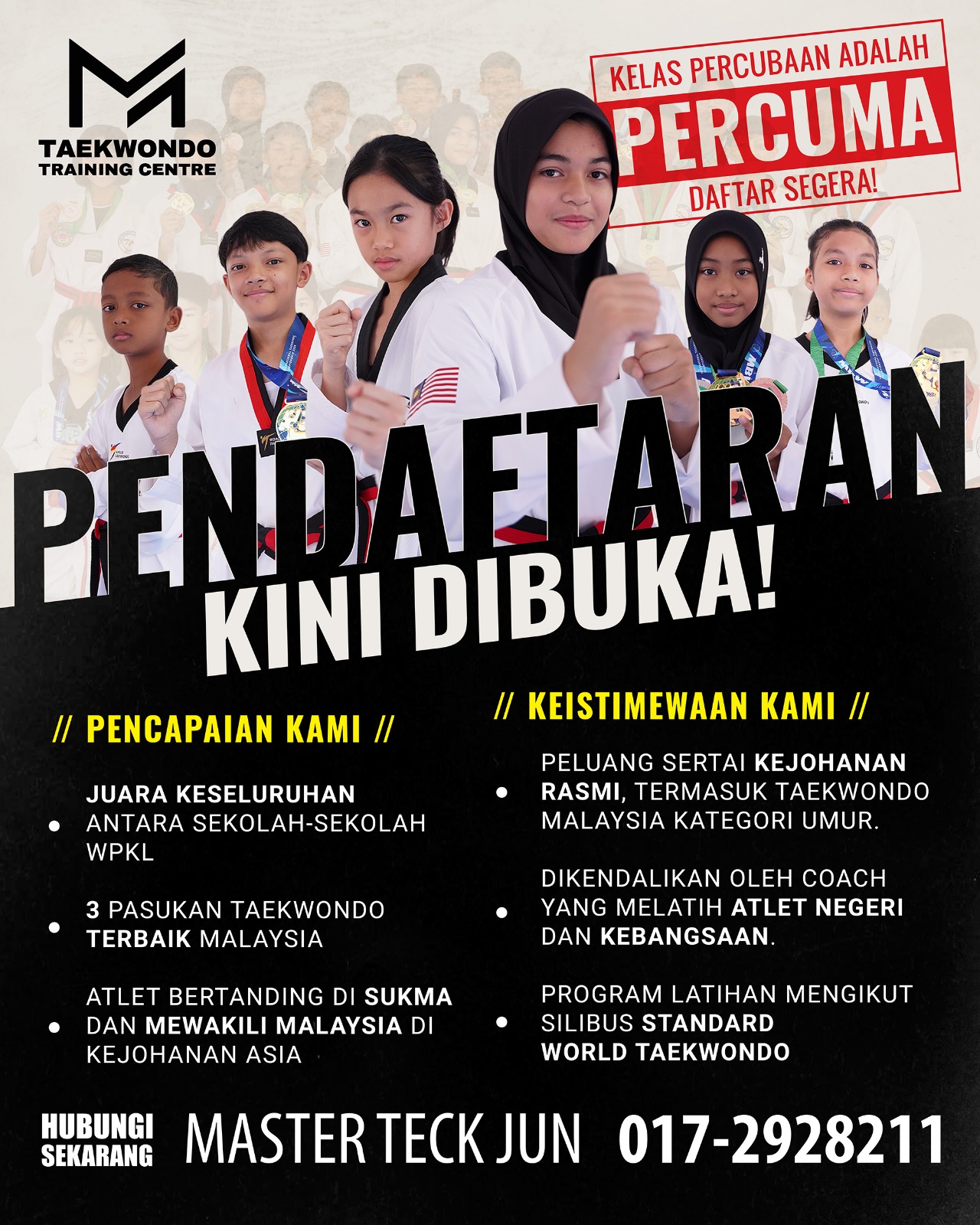 M Taekwondo Training Centre Facebook ad