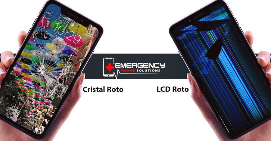 Emergency Phone Solutions Facebook ad: ¿Que celular tienes Roto?