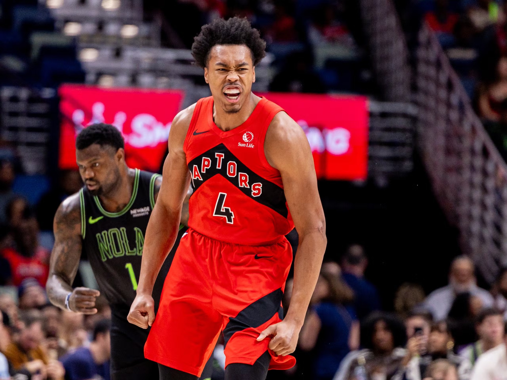 Gold Level Sporting Events Facebook ad: Toronto Raptors' Scottie Barnes is coming to Vancouver…