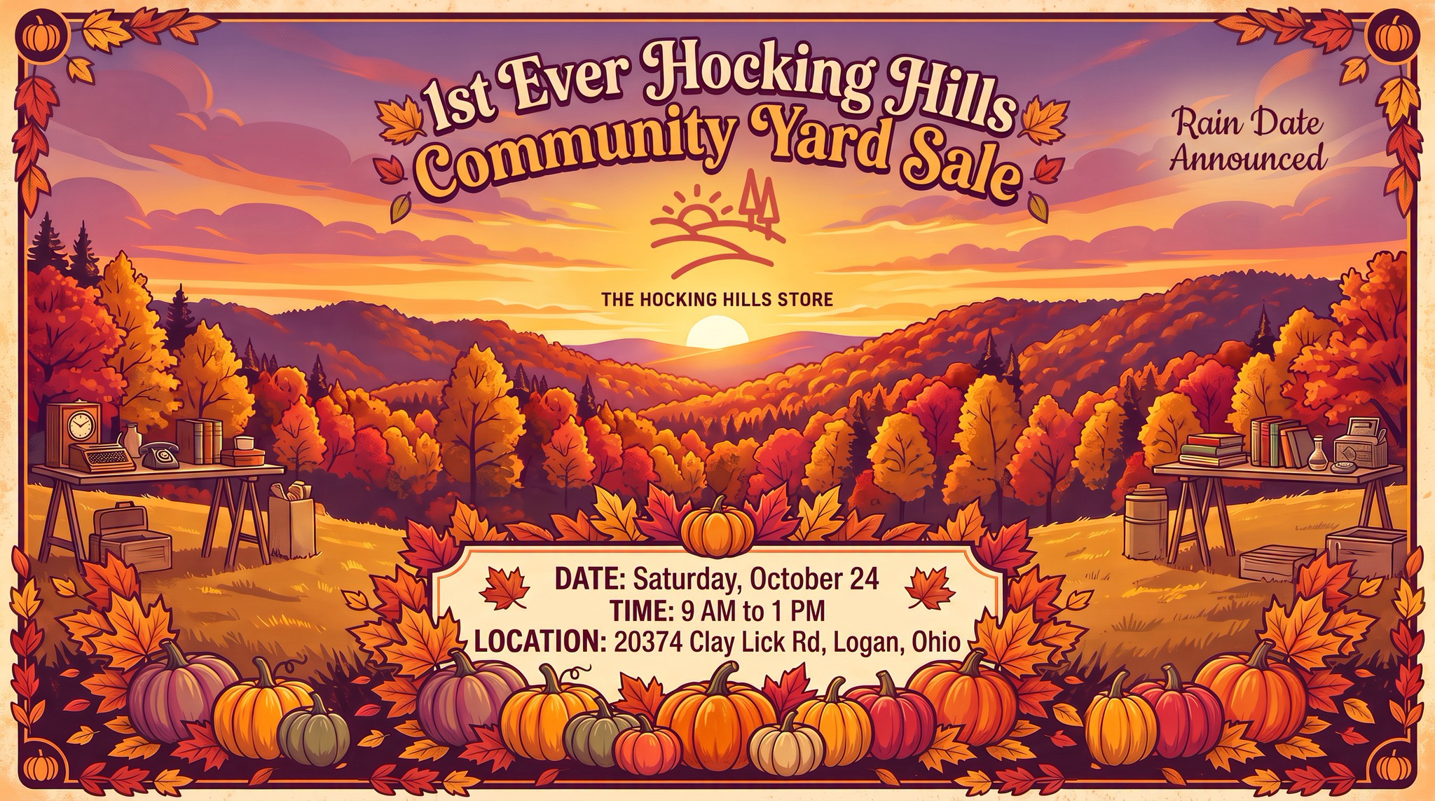 The Hocking Hills Store Facebook ad: Hocking Hills Community Yard Sale