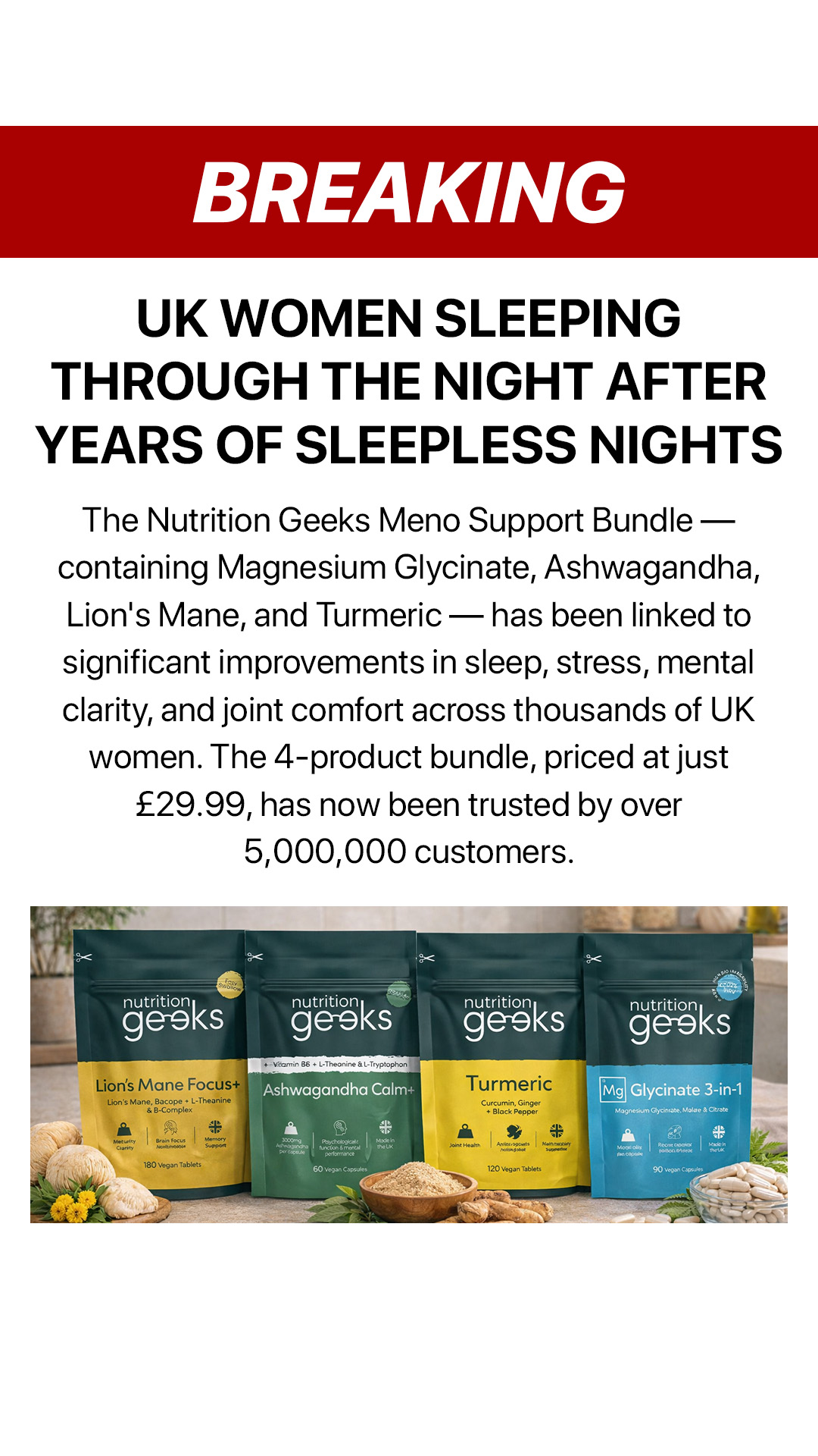 Nutrition Geeks Facebook ad