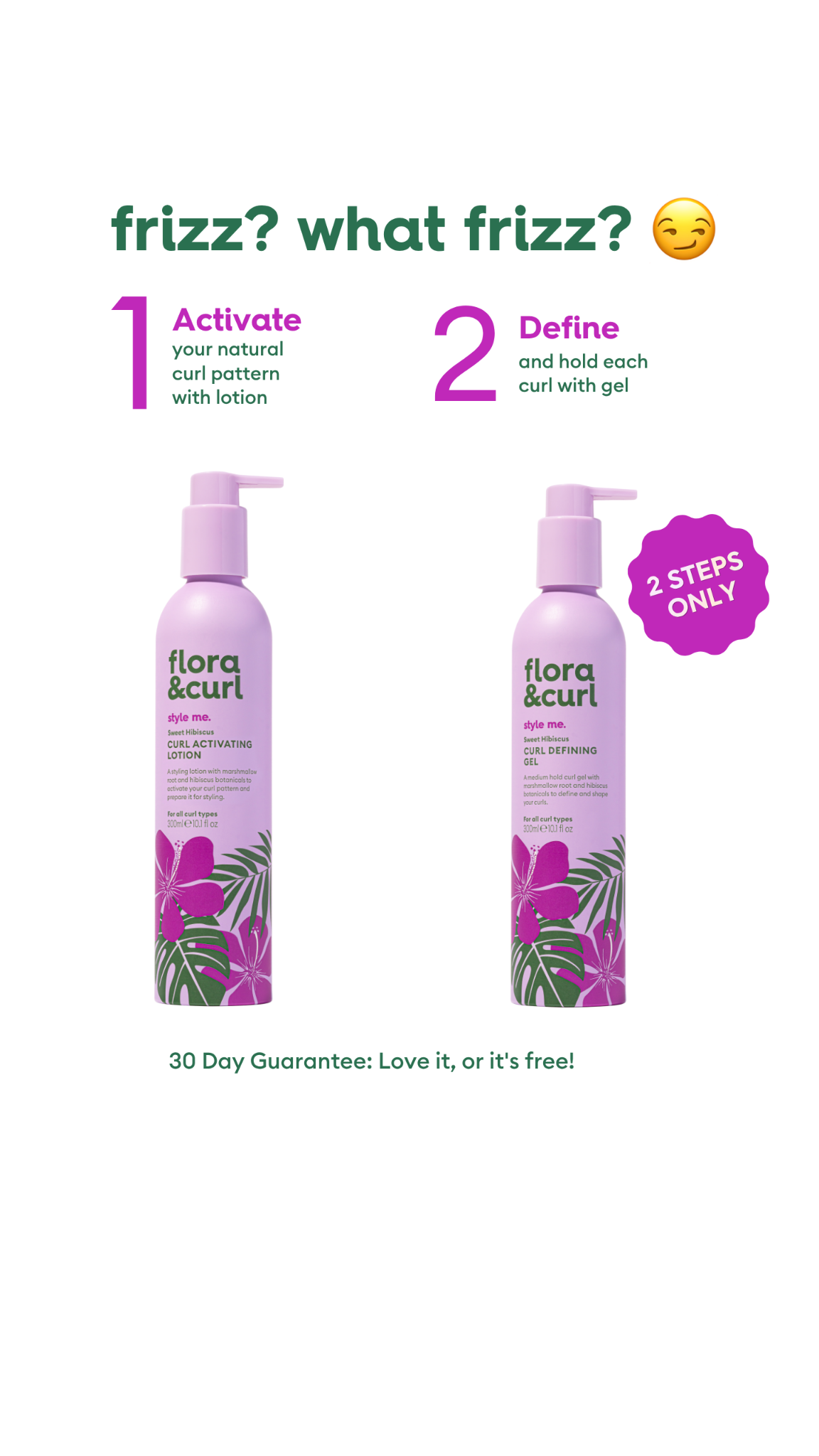 Flora & Curl Haircare Facebook ad