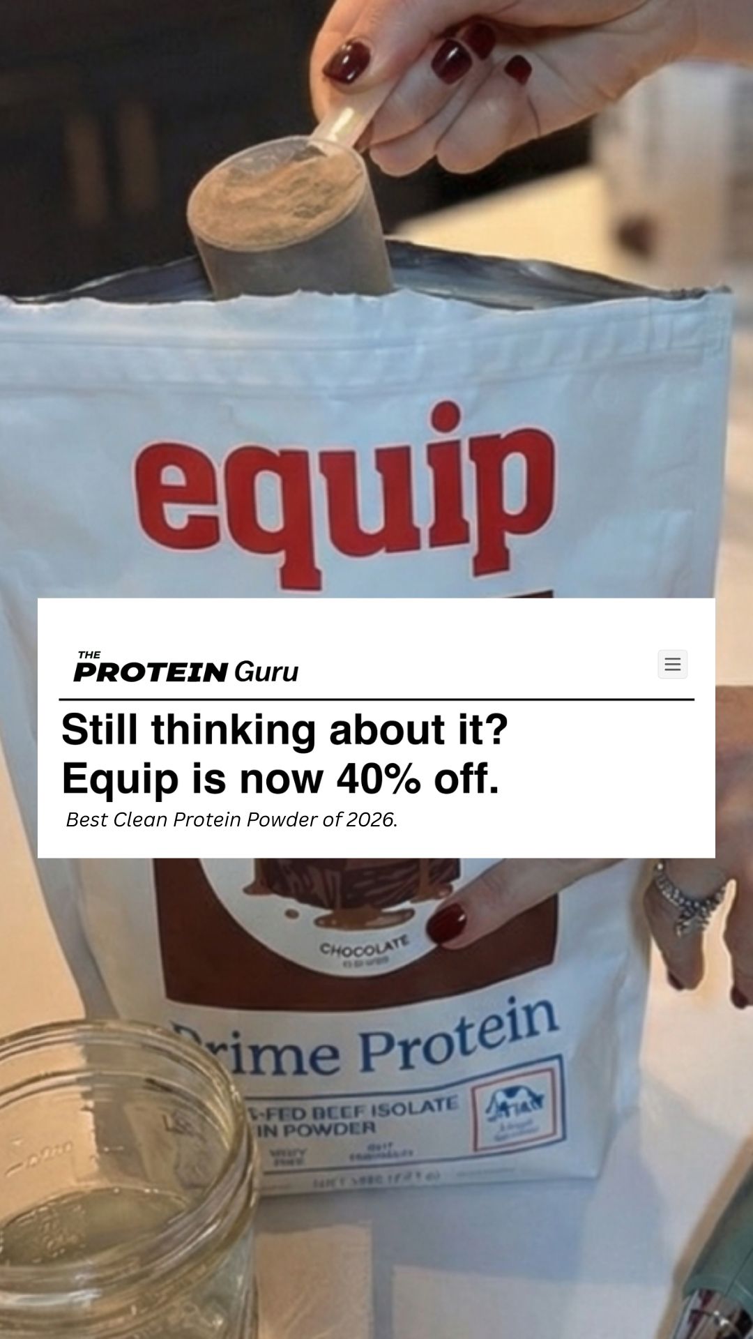The Protein Powder Guru Facebook ad