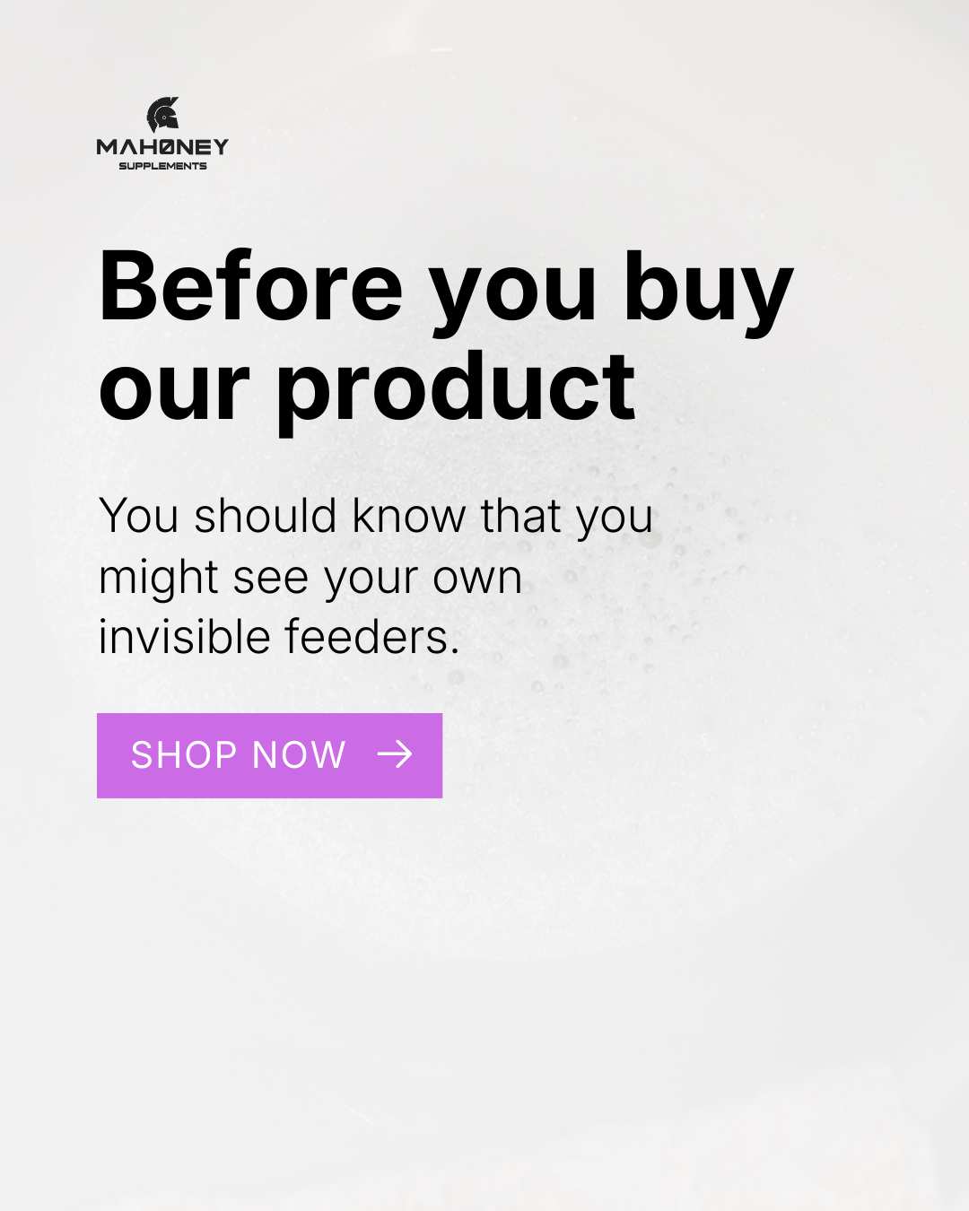 Mahoney Supplements Facebook ad