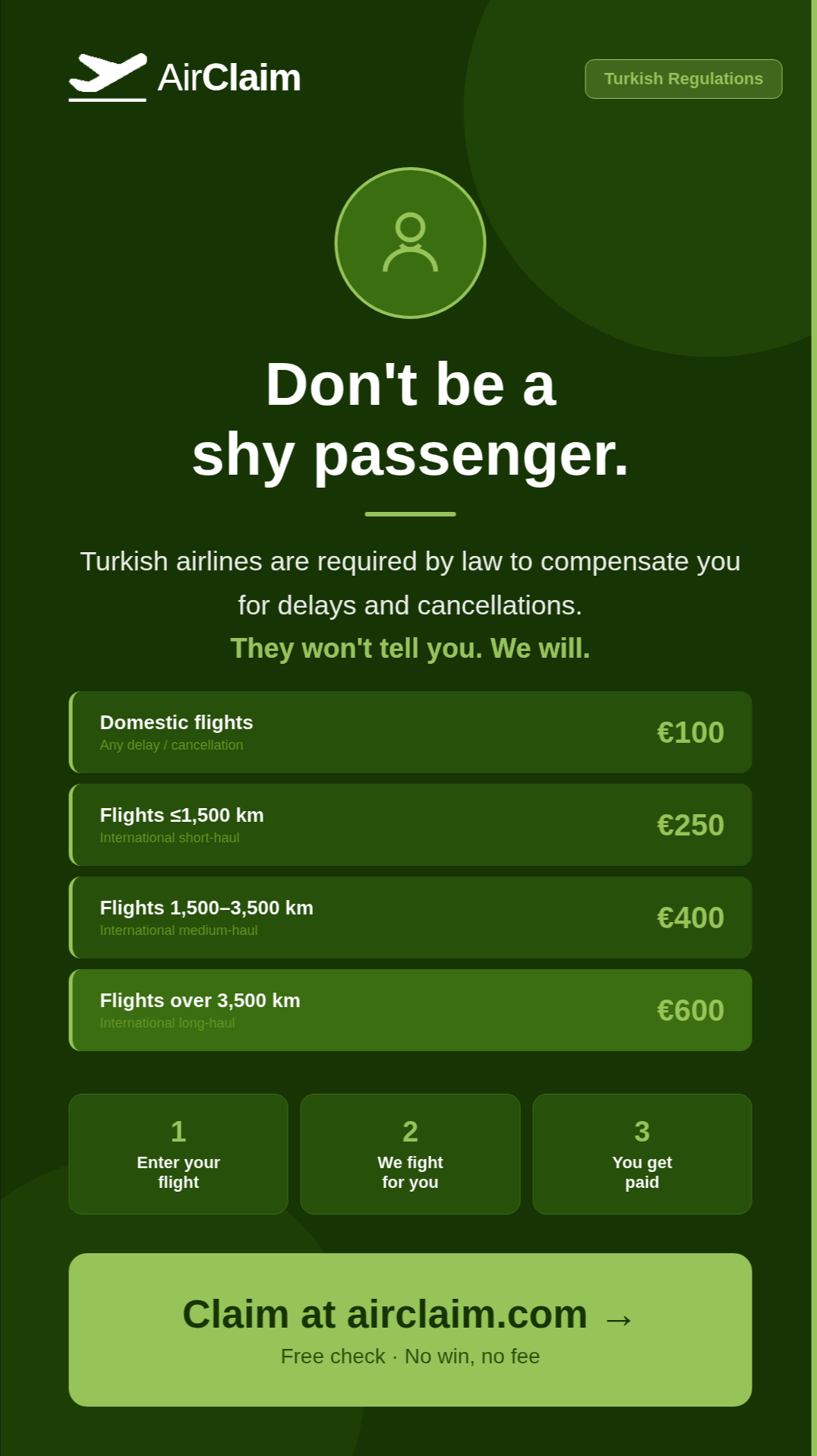 Airclaim Facebook ad