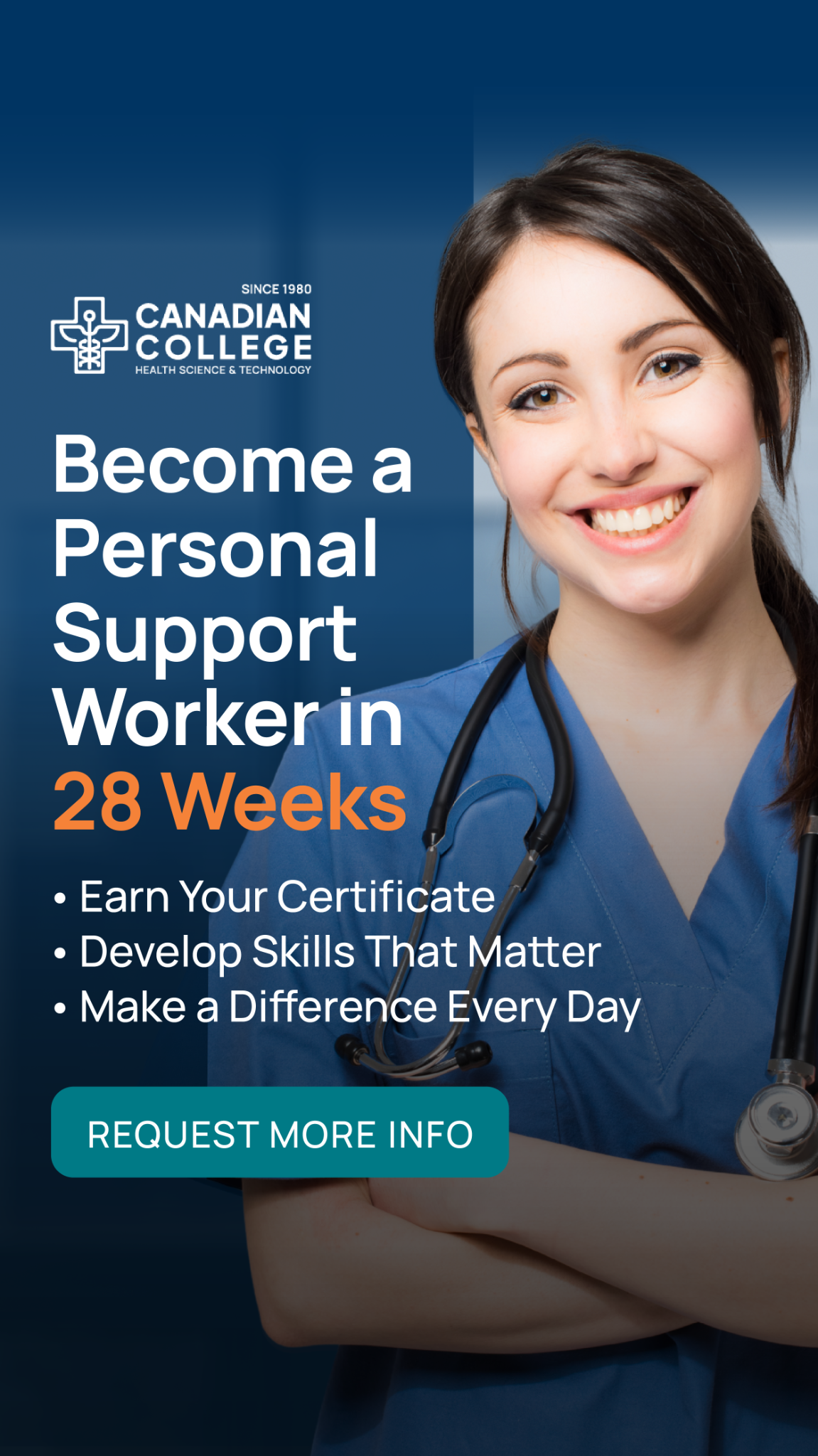 Canadian College of Health Science & Technology Facebook ad from Dec 22, 2025