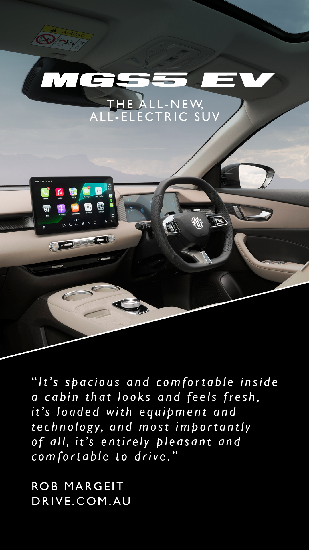 MG Motor Australia Facebook ad