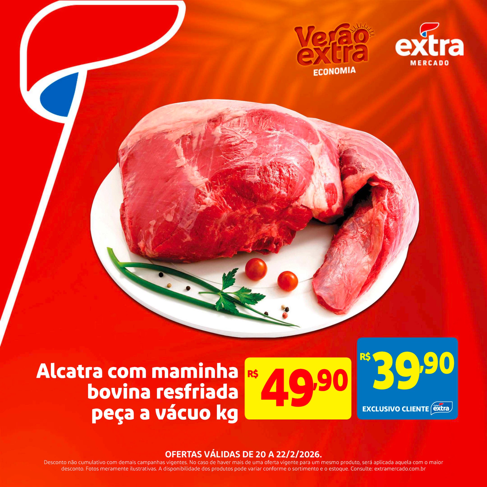 Mercado Extra Facebook ad: Verão com economia é no Extra!