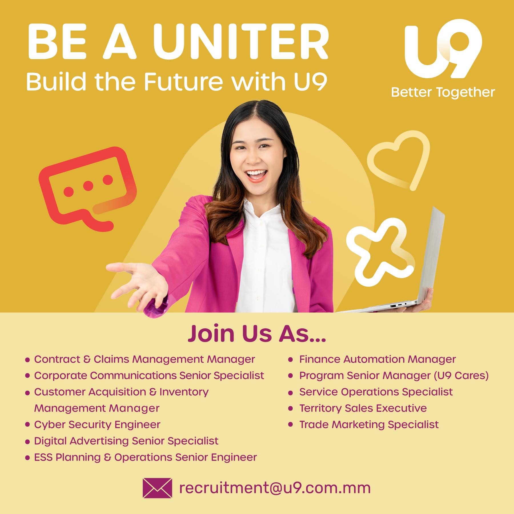U9 Facebook ad: ကိုယ့်ရဲ့ Career ကို Next Level တက်လှမ်းဖို့…