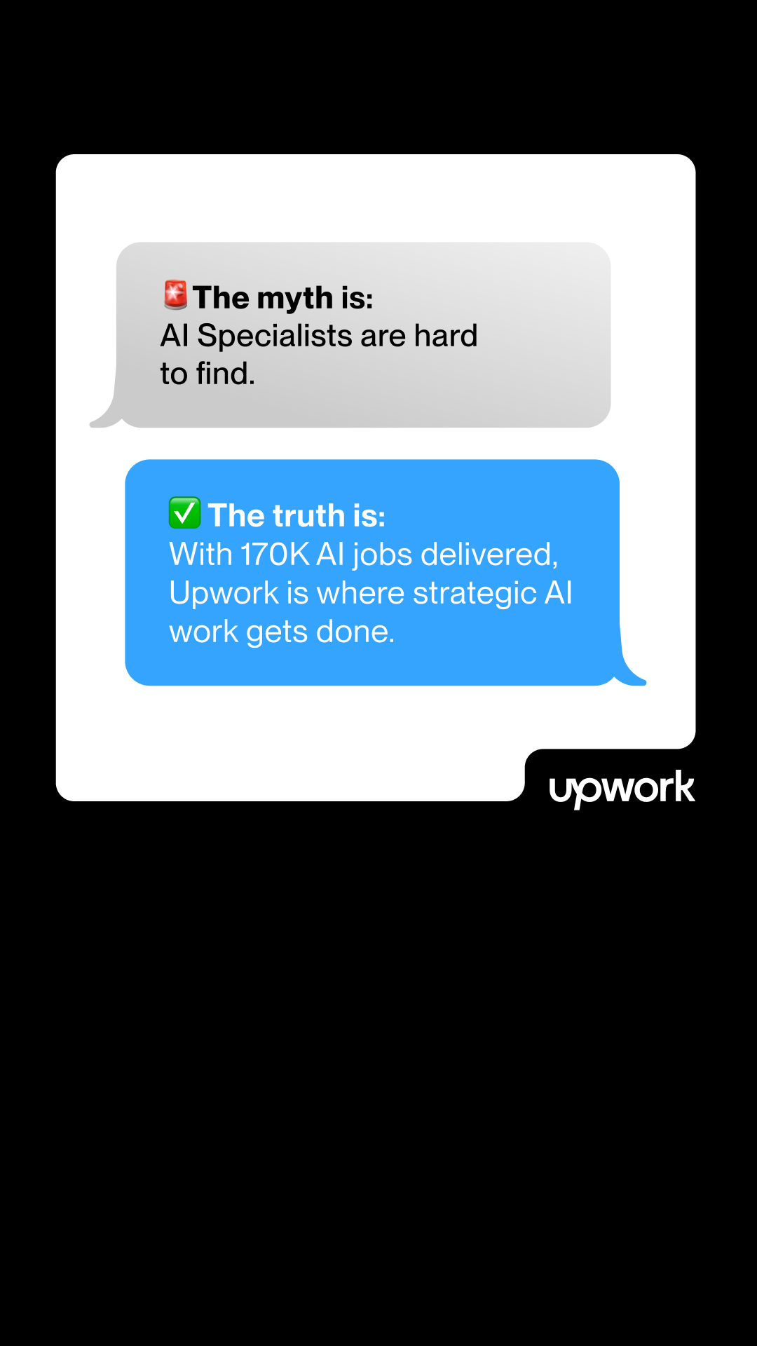 Upwork Facebook ad
