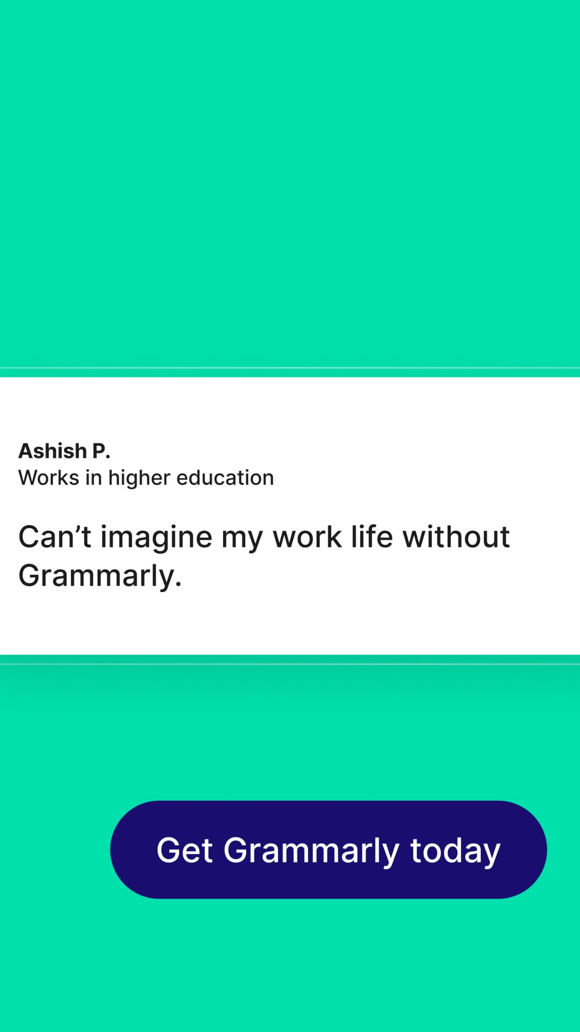 Grammarly Facebook ad