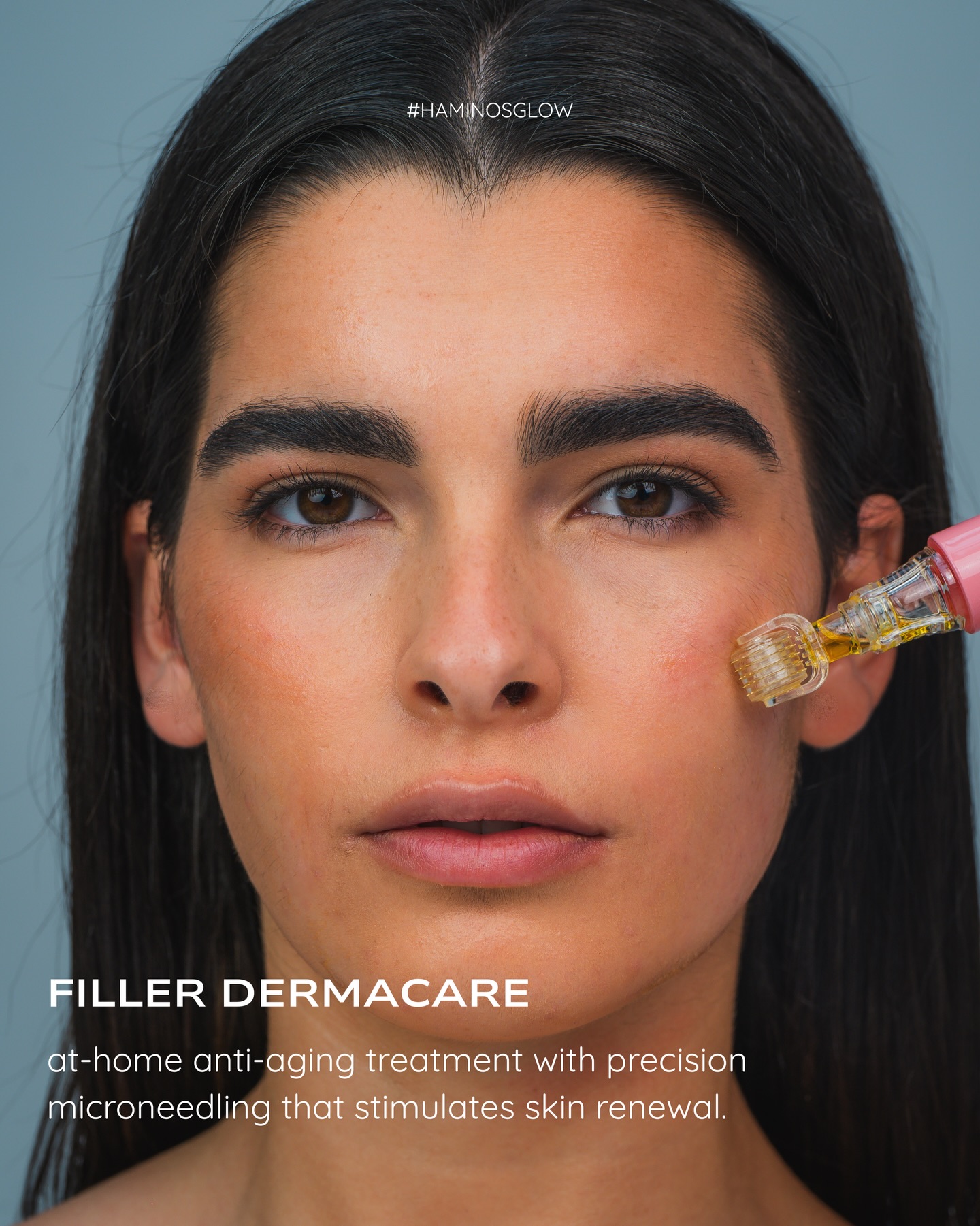 HAMINOS Facebook ad: At-home microneedling designed for safe, controlled use.