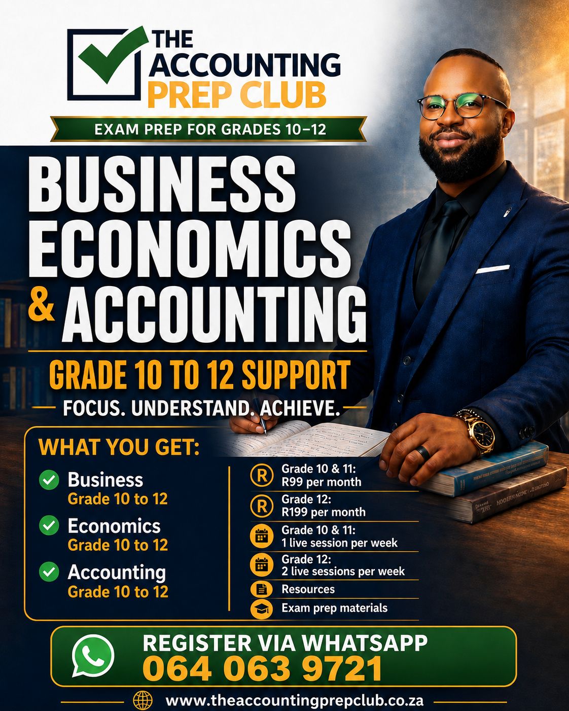 The Accounting Prep Club Facebook ad: Term 2 marks are out.