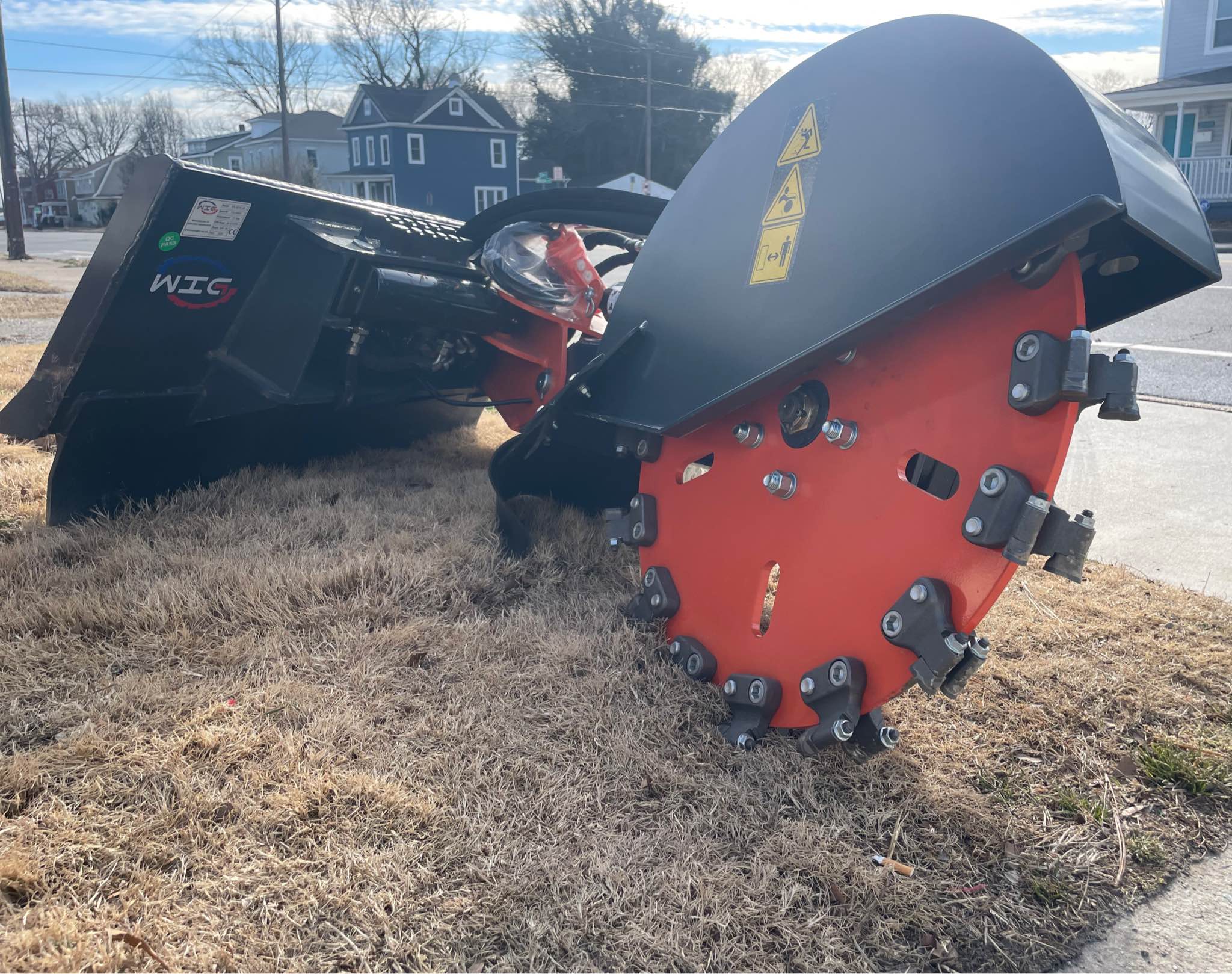 Stephone Amorica Bey Facebook ad: 2026 New WIG Stump Grinder W/ Remote Quick Attach 20-30 GPM