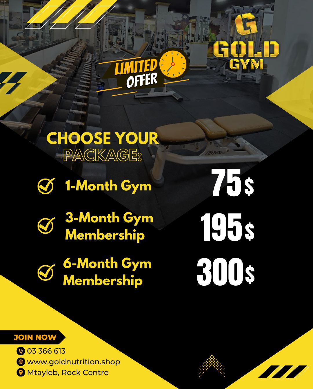 Gold Center Facebook ad: LIMITED OFFER