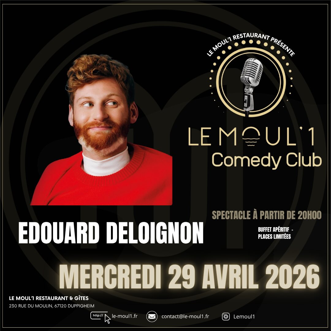 Le Moul'1 Restaurant Facebook ad: Moul'1 Comedy Club - EDOUARD DELOIGNON