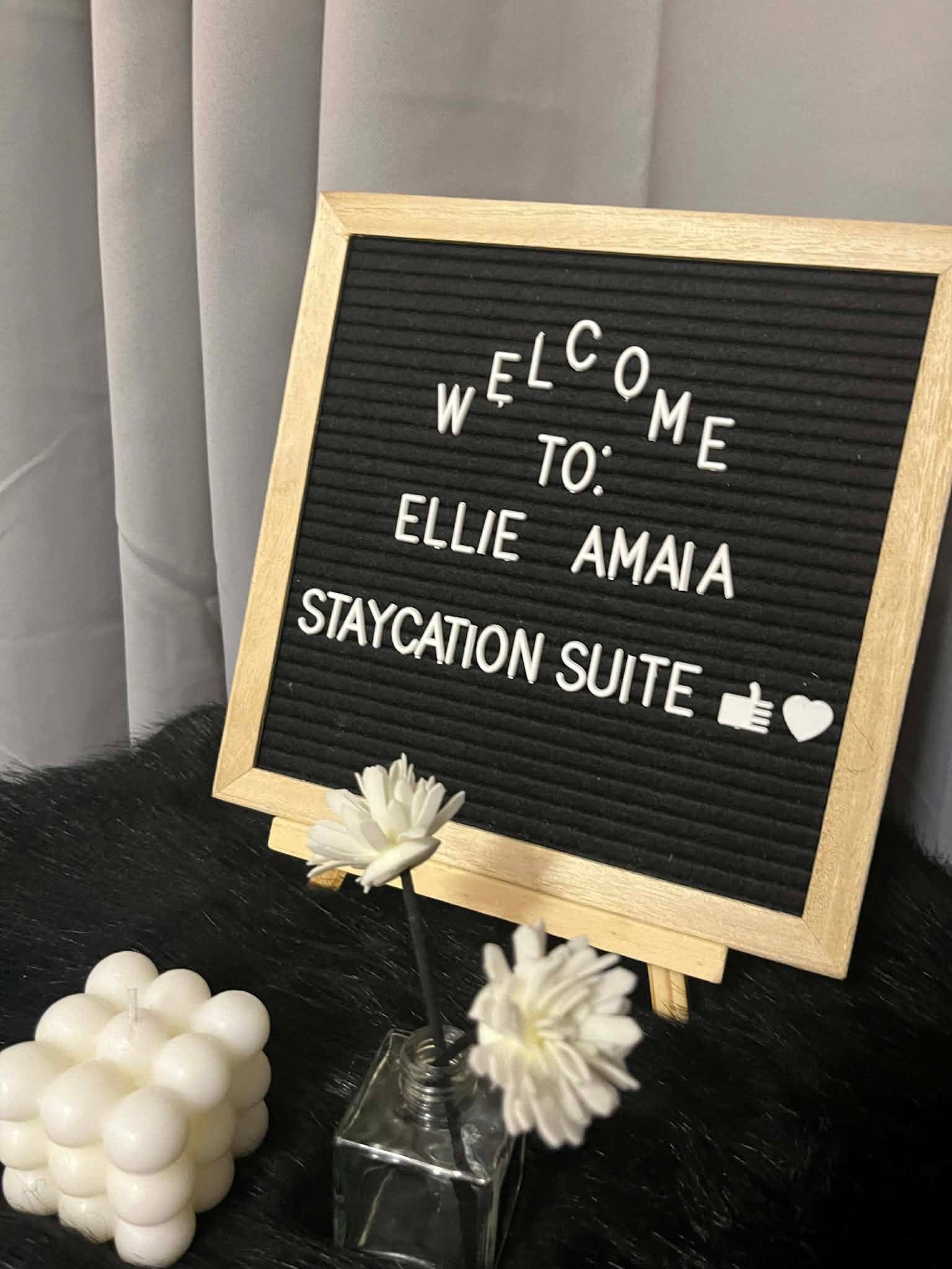 Ellie Amaia Staycation suite Facebook ad: ELLIE AMAIA SUITE STAYCATION