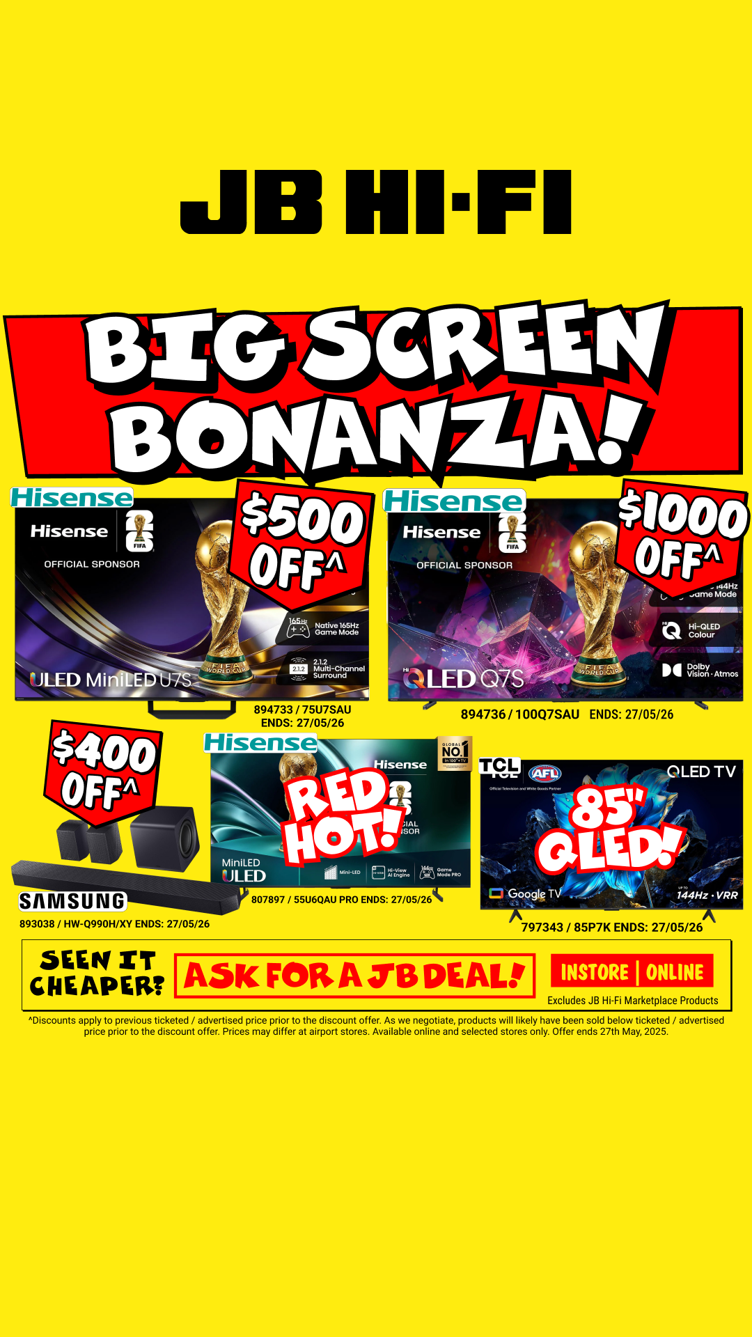 JB Hi-Fi Facebook ad