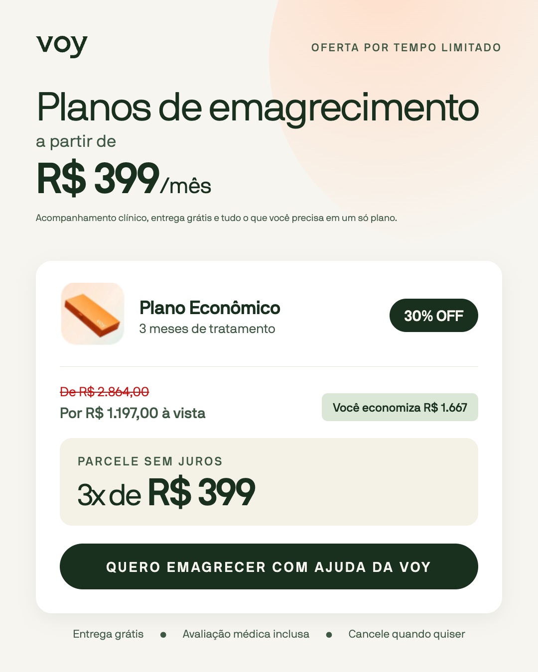 Voy Facebook ad from Jul 31, 2026