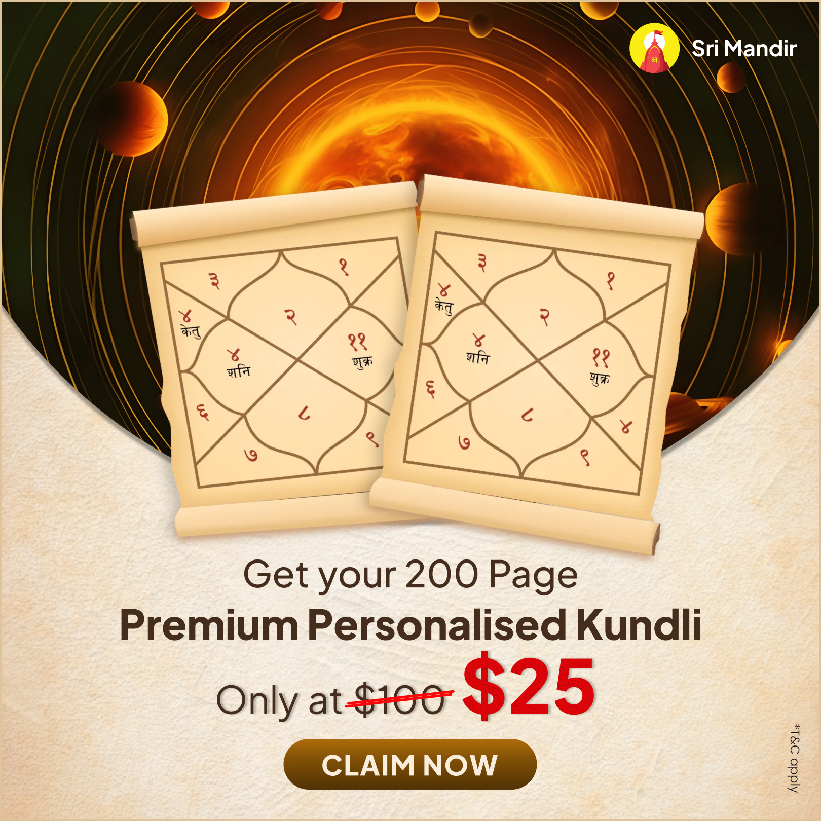 Kundli Guide by Sri Mandir Facebook ad