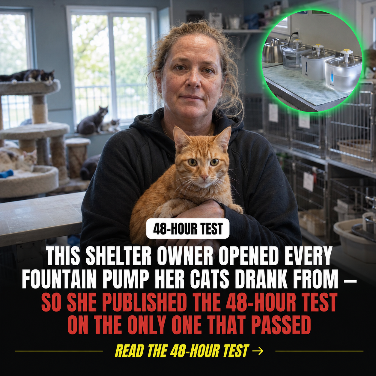 Dr. Hannah Cole, DVM Facebook ad: The only cat fountain that never refilters old water