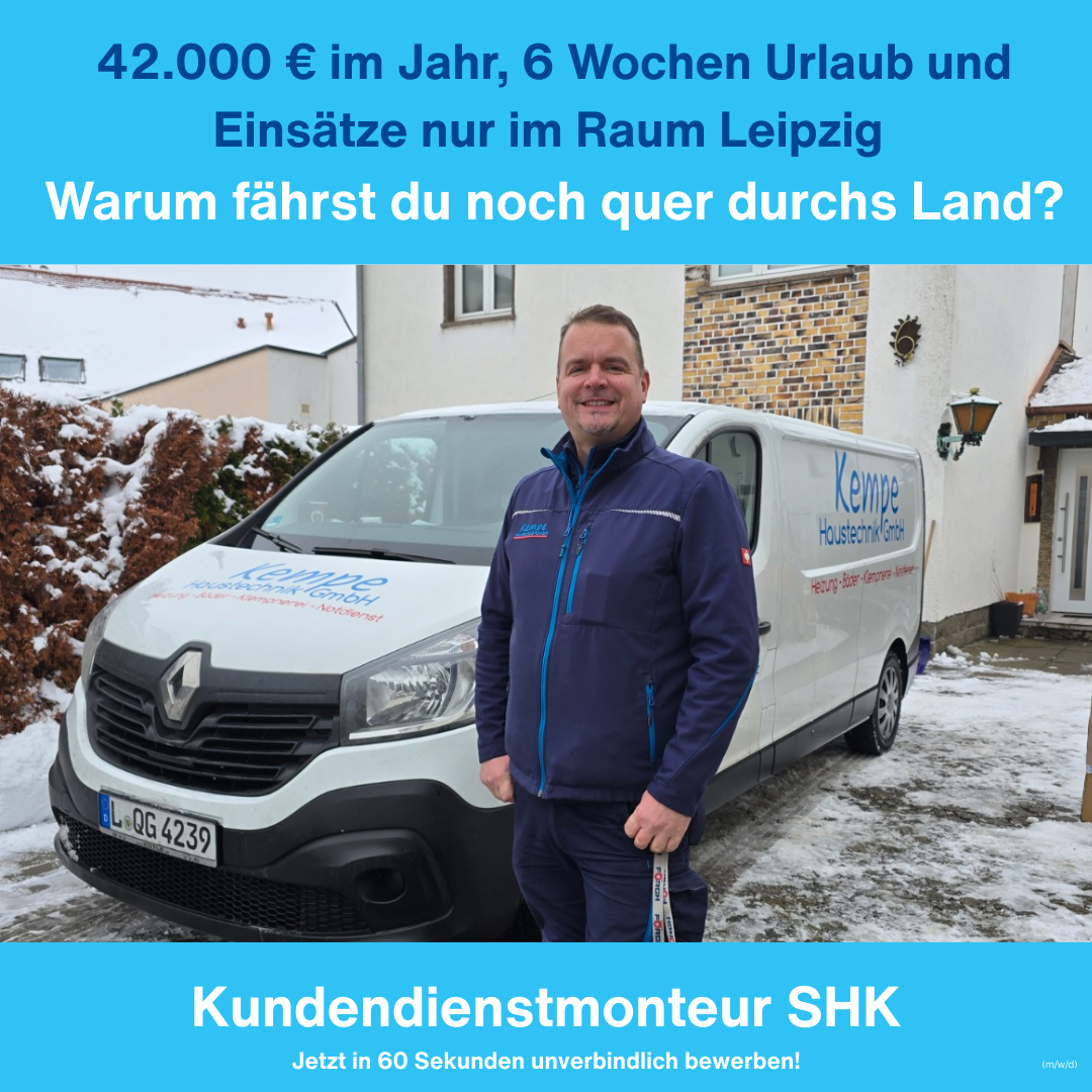 Kempe Haustechnik GmbH Facebook ad: Sichere dir jetzt bis zu 42.000 €/Jahr, Firmenwagen & und…