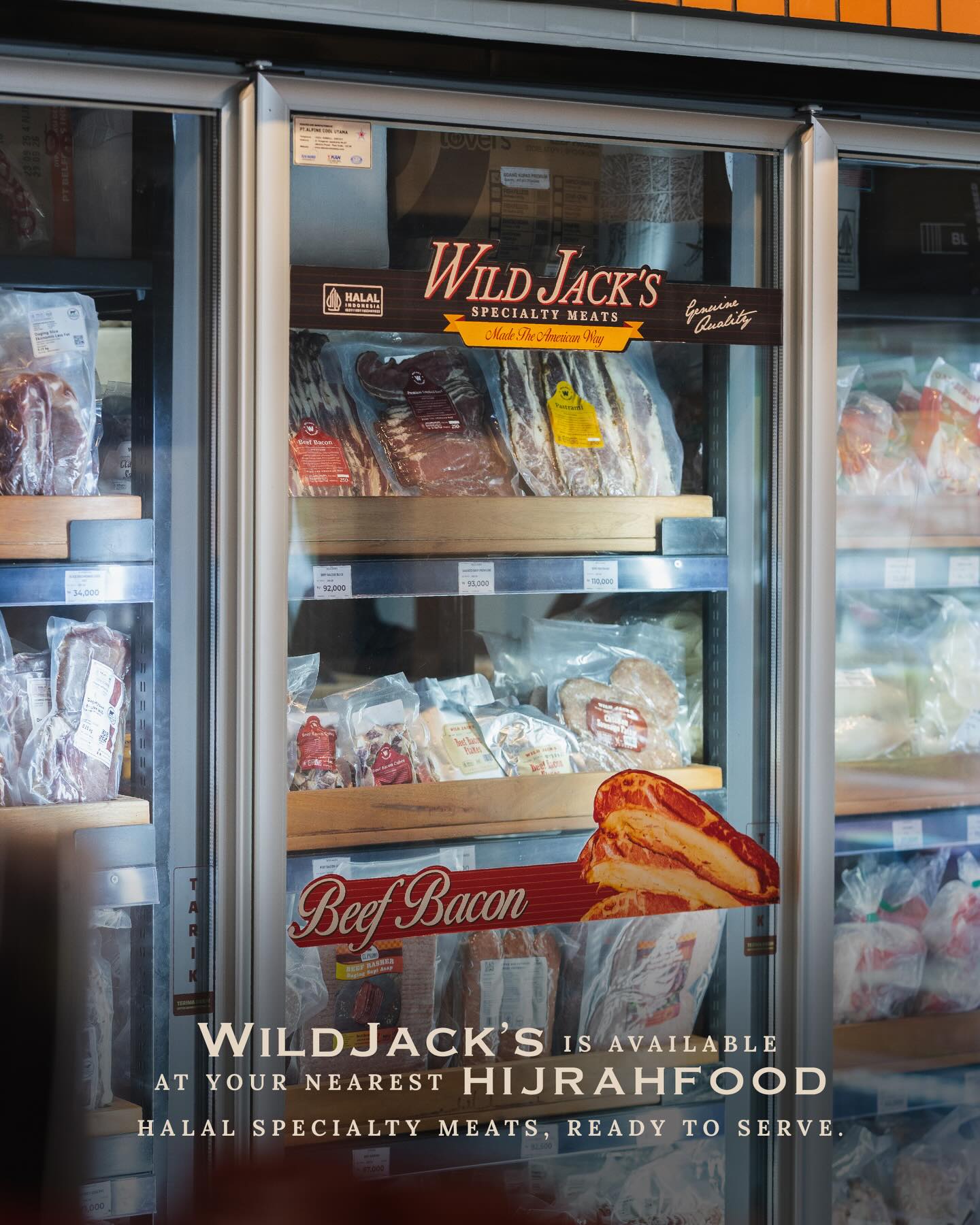 Wild Jack's Facebook ad: Now stocked at your nearest @hijrahfood.meatshop