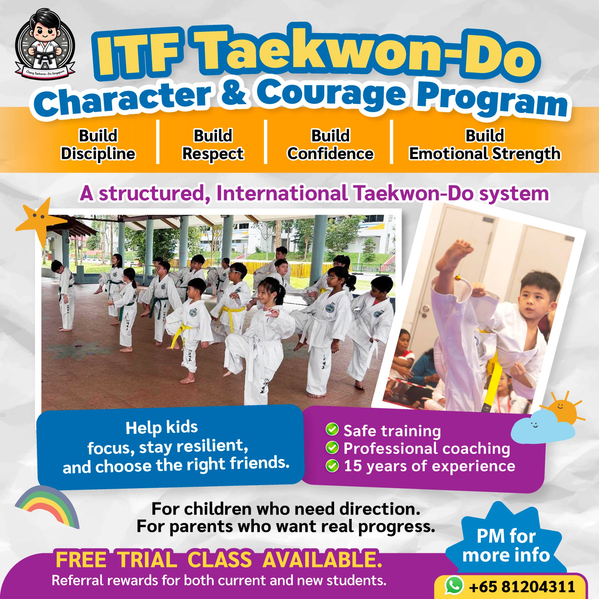 Chang Taekwon-Do Singapore Pte. Ltd. Facebook ad: Chat with us