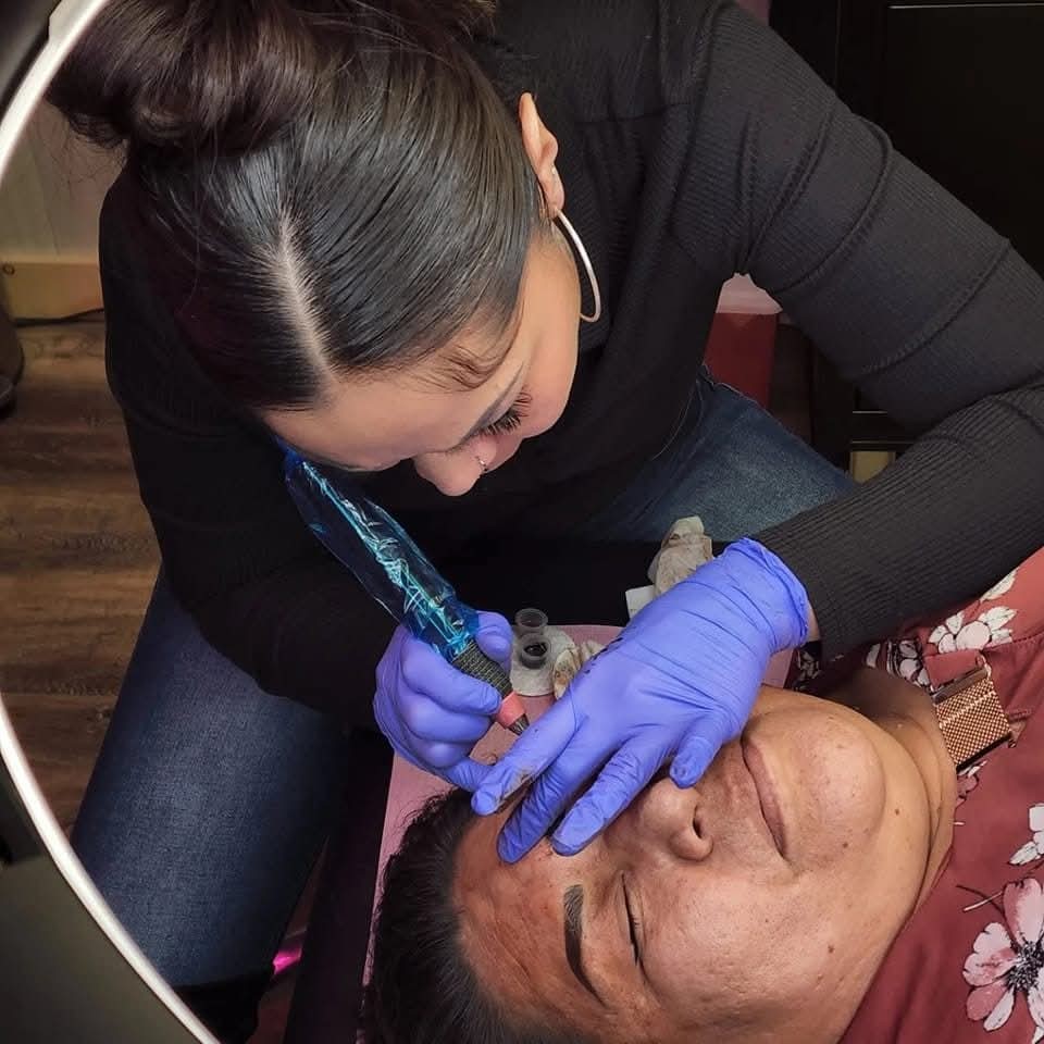 Fearless Beauty Ink Facebook ad: Imagine waking up with flawless brows, smudge-proof…