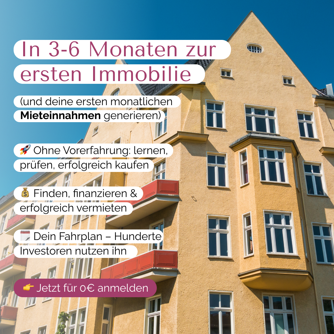 Mrs. Property Facebook ad: In 3 Monaten zur ersten Immobilie