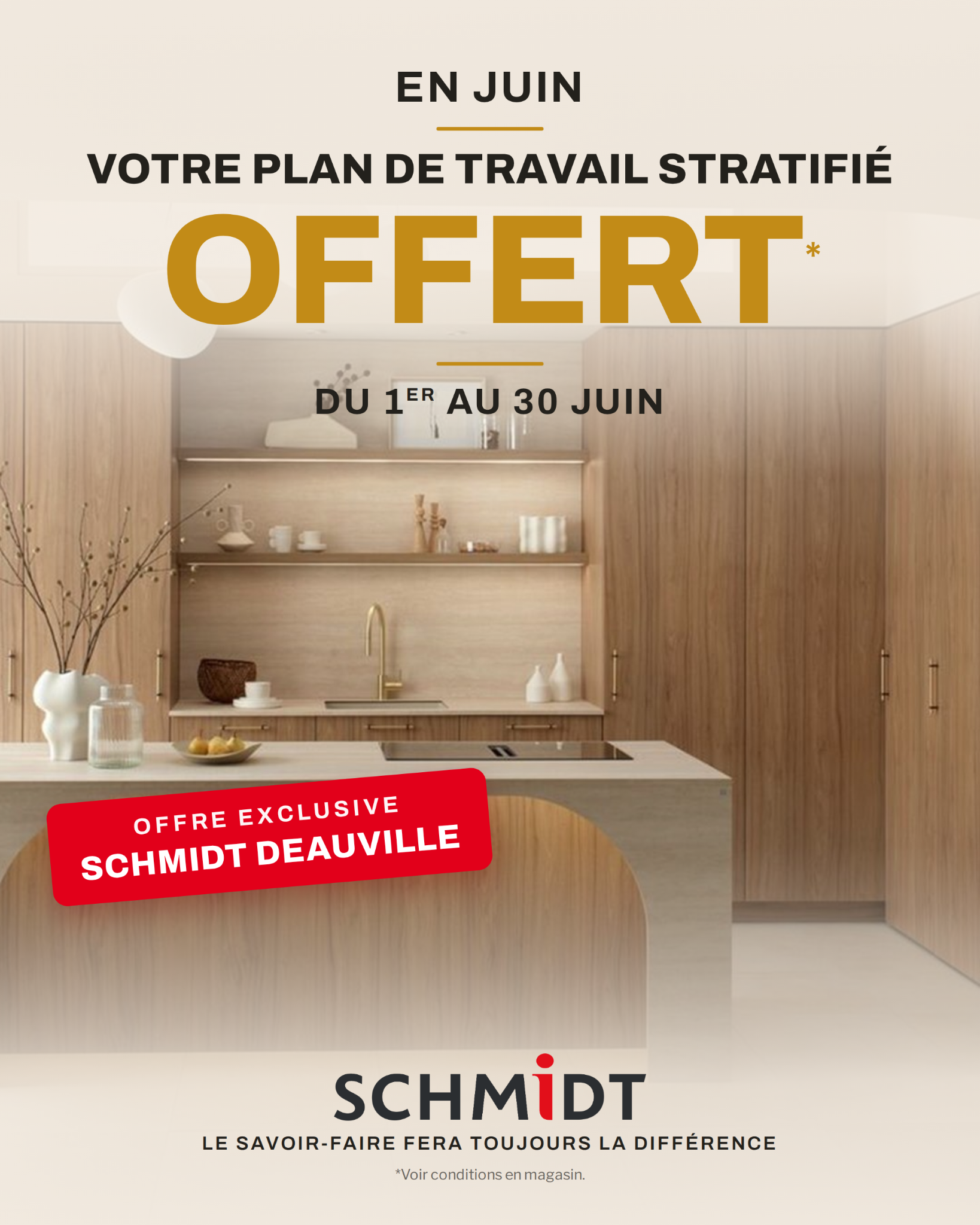 Schmidt Deauville Facebook ad: Jusqu’à 2 000 € offerts sur votre projet