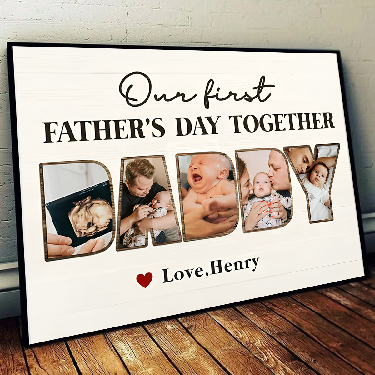 Mowist Facebook ad: First Father’s Day Gift From Baby Wife, Custom Daddy Photo…
